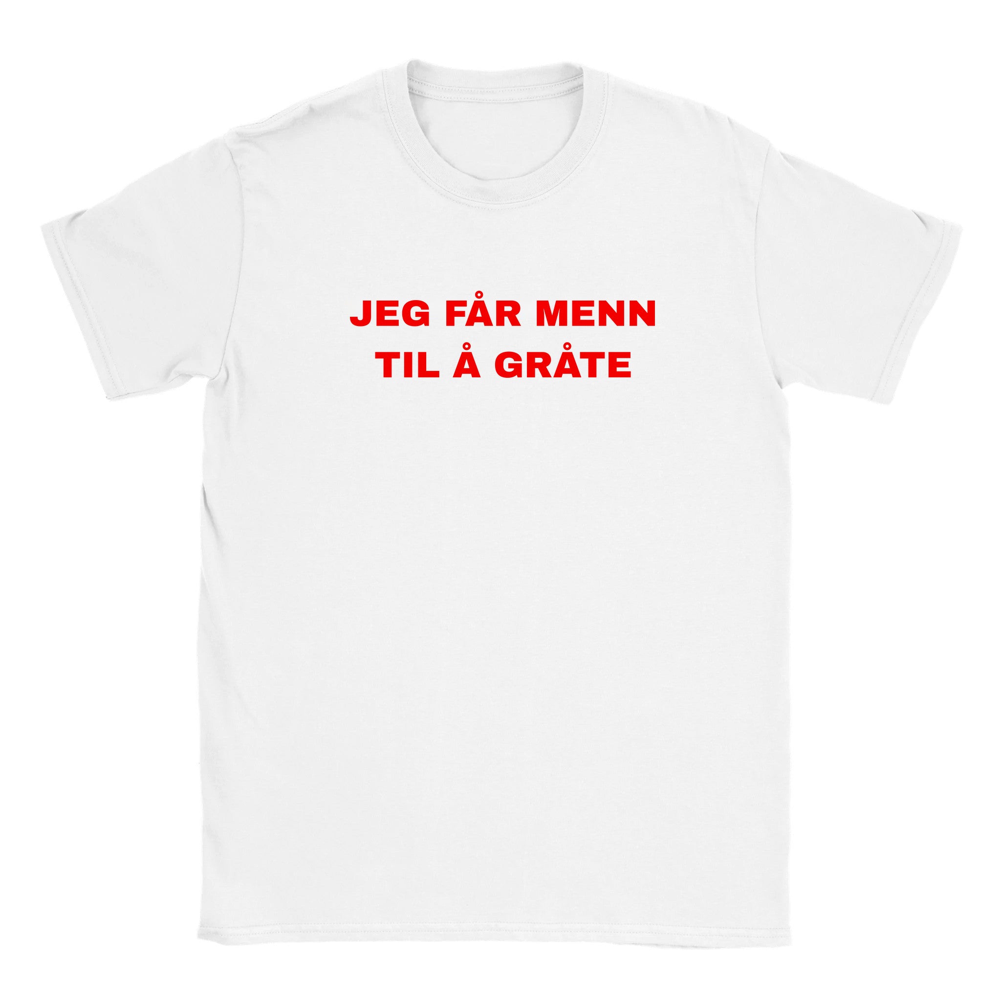 Jeg får menn til å gråte - Baby tee – White