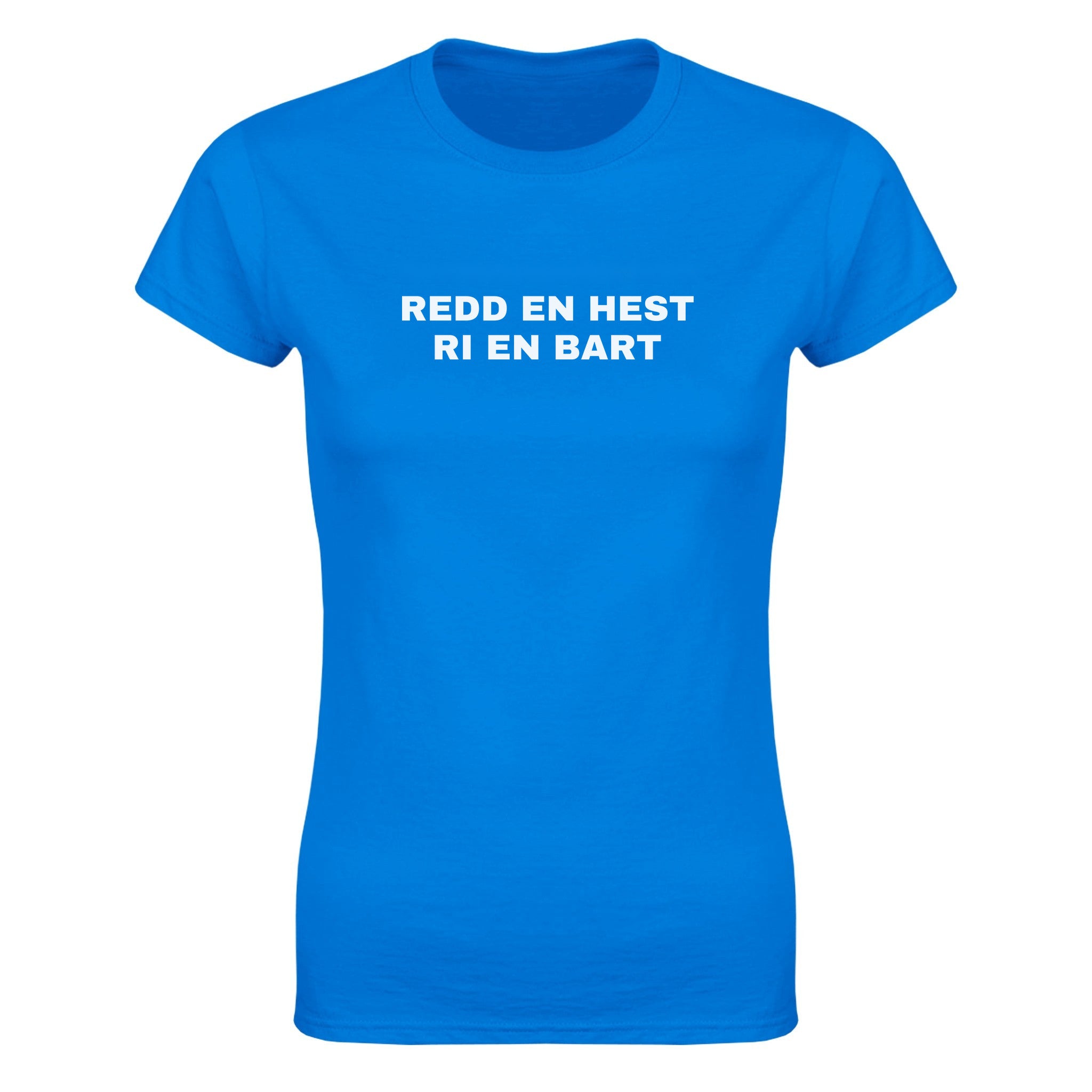 Redd en hest ri en bart (design 2) - Dame t-skjorte – Royal