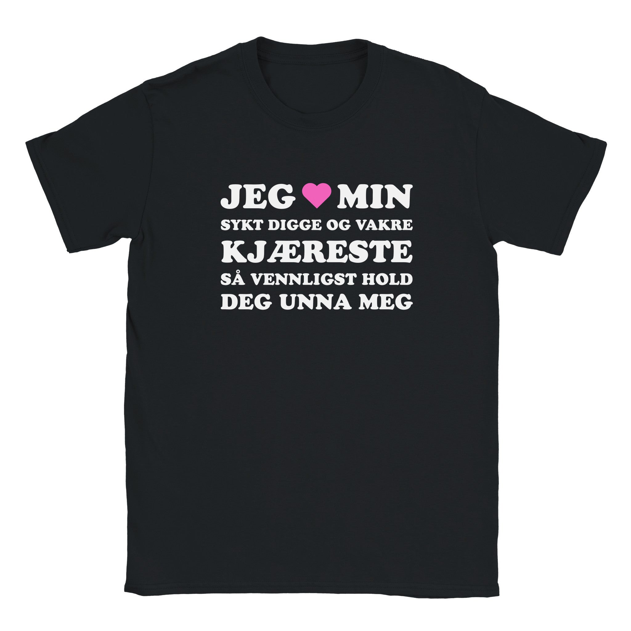 Jeg elsker min sykt digge og vakre kjæreste så vennligst hold deg unna meg - Baby tee – Black