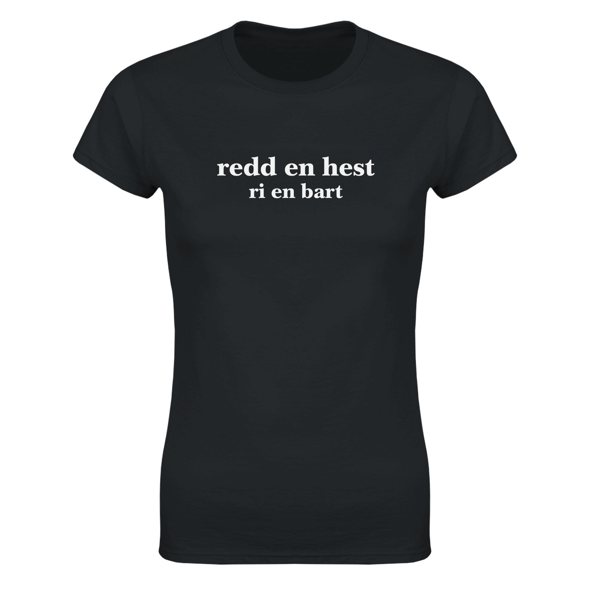 Redd en hest ri en bart - Dame t-skjorte – Black