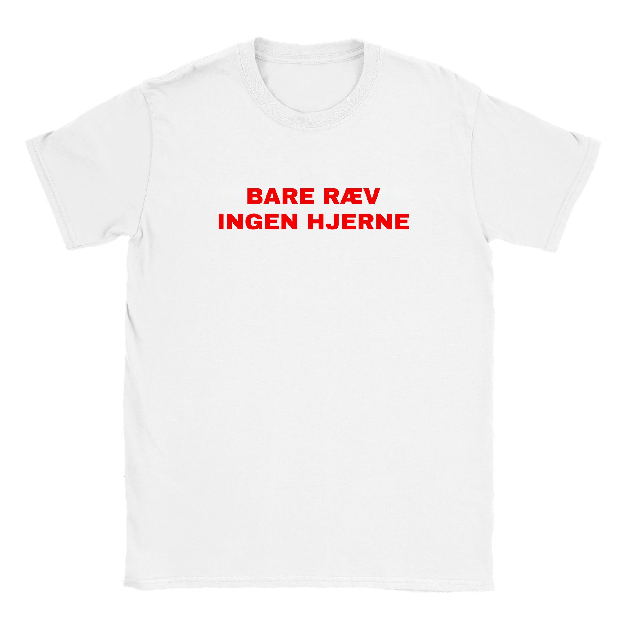 Bare ræv ingen hjerne - Baby tee – White