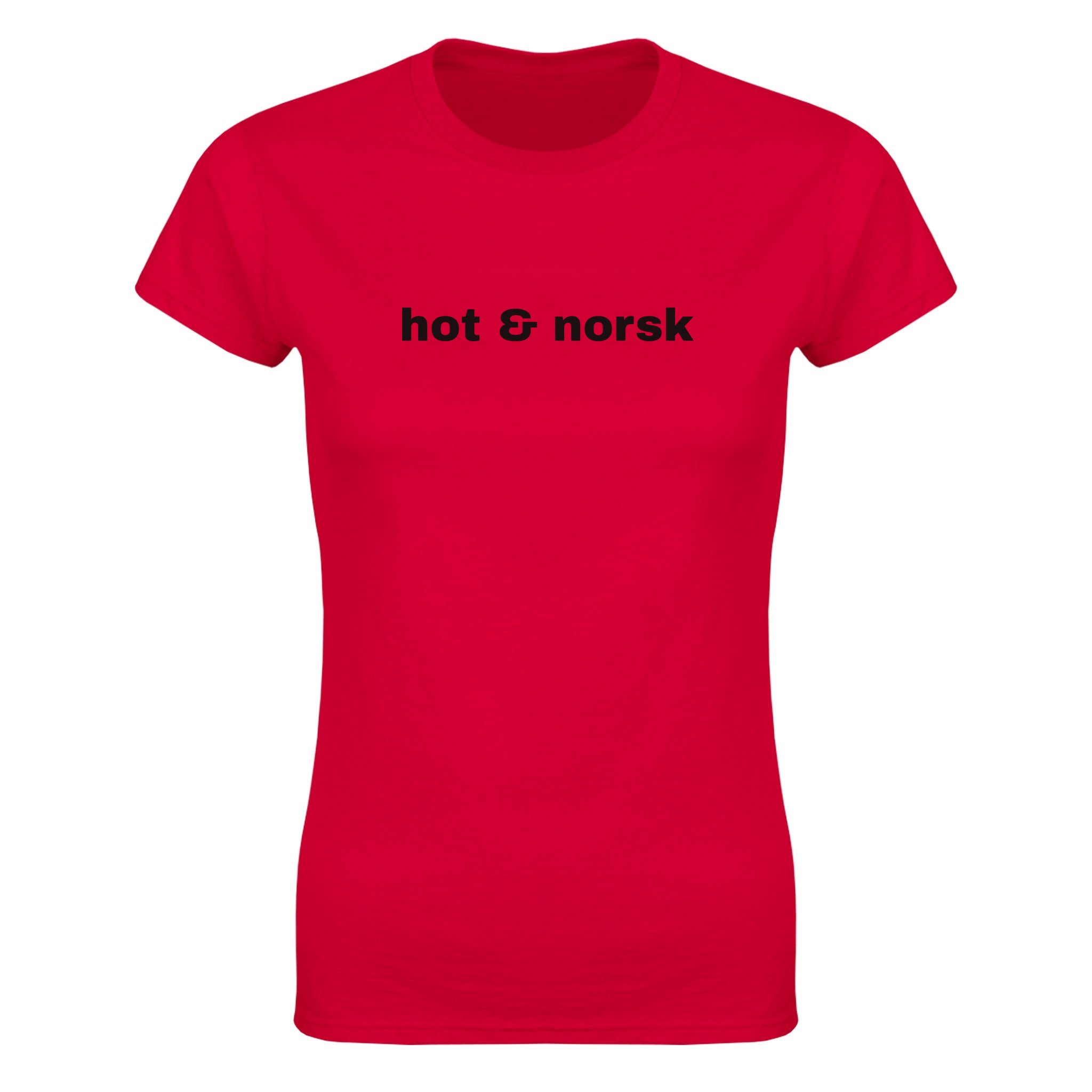 Hot & norsk - Dame t-skjorte – Red