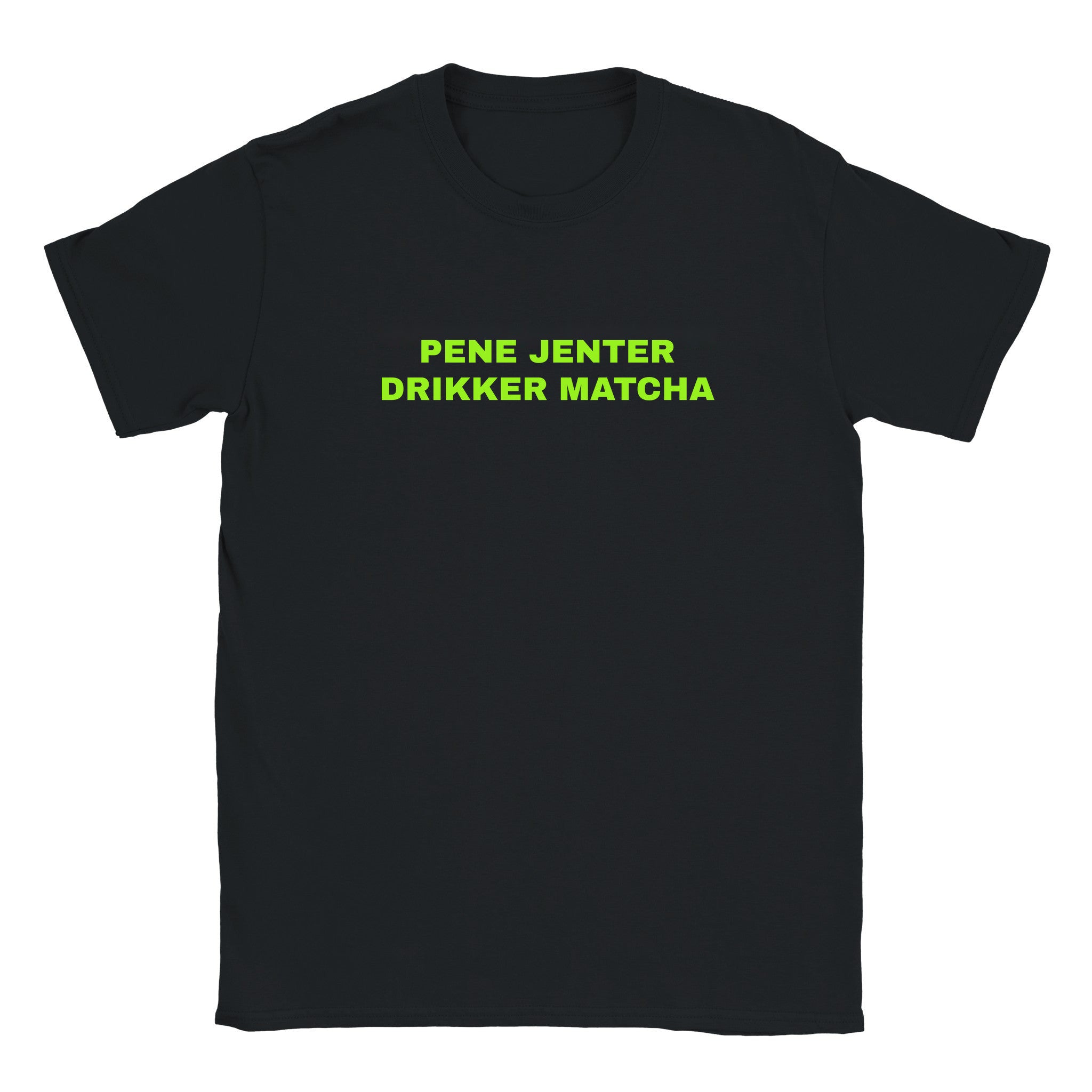 Pene jenter drikker matcha - Baby tee – Black