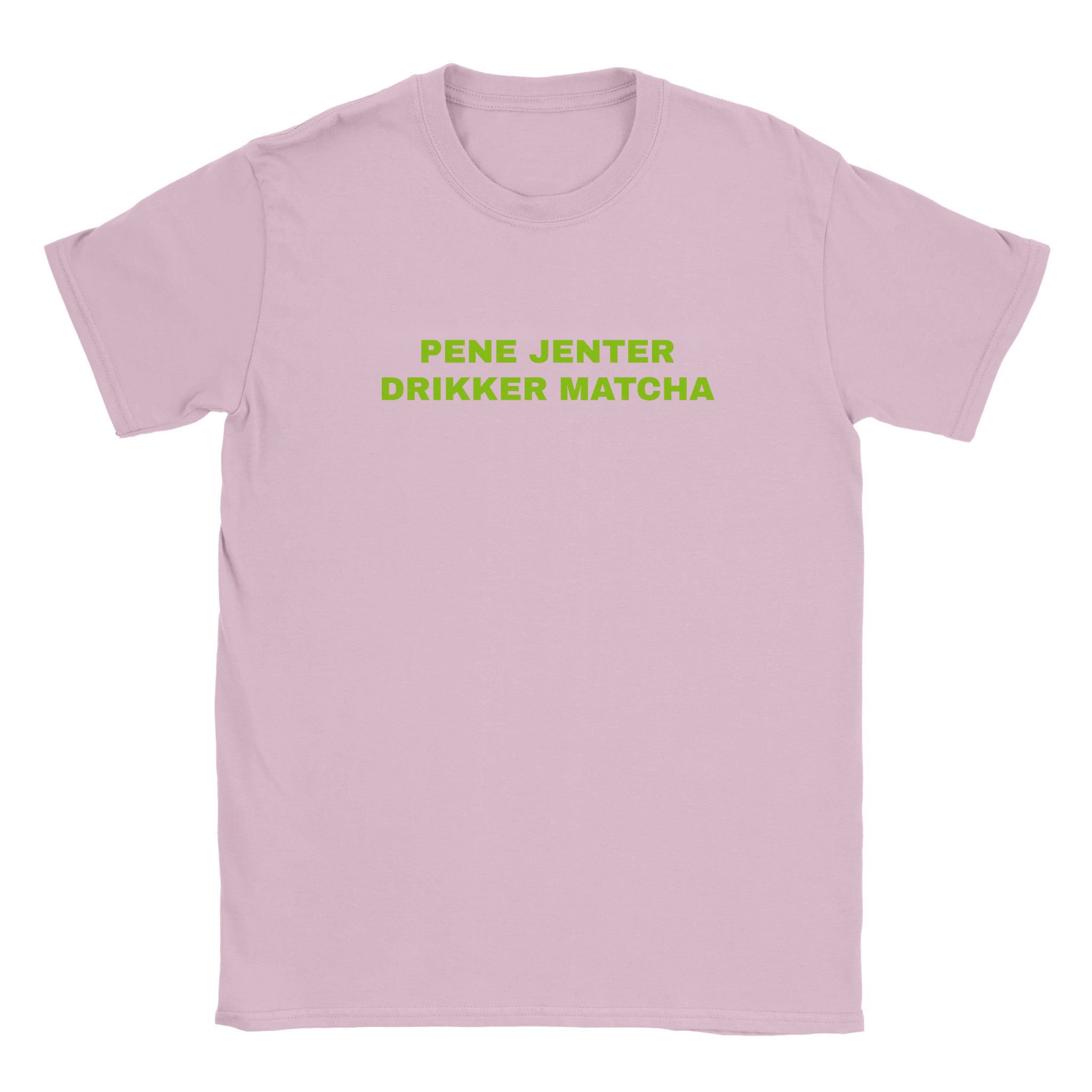 Pene jenter drikker matcha - Baby tee – Light Pink