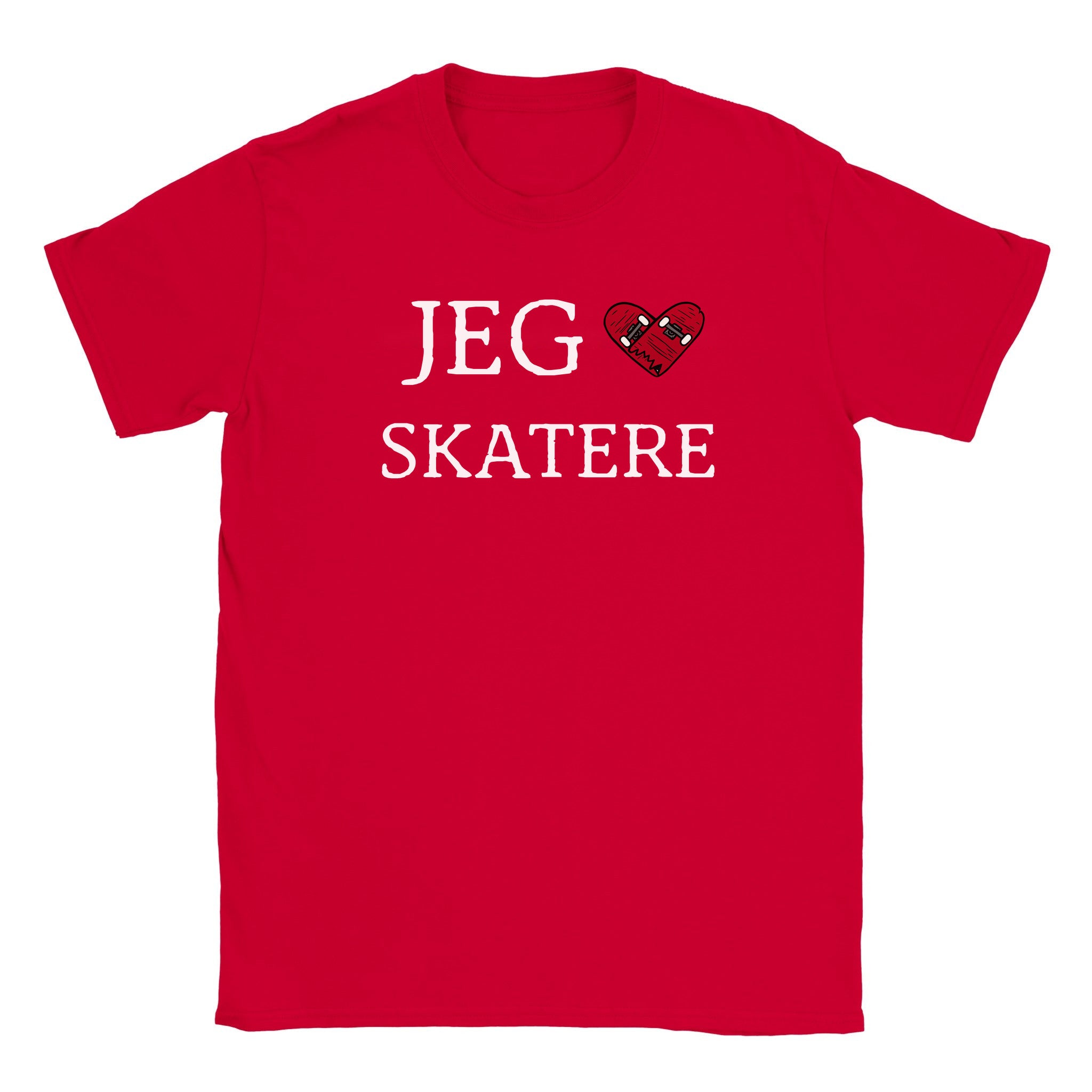 Jeg elsker skatere (design 2) - Baby tee – Red