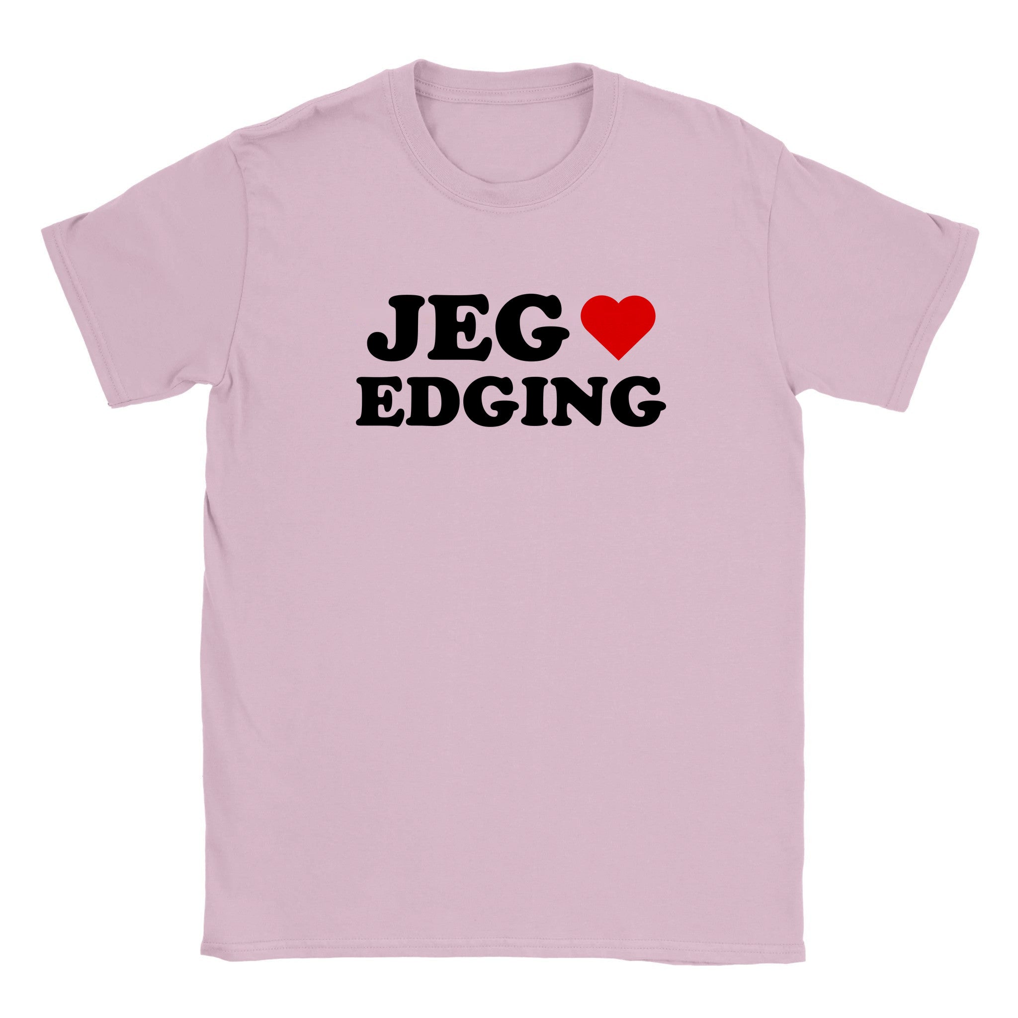 Jeg elsker edging - Baby tee – Light Pink