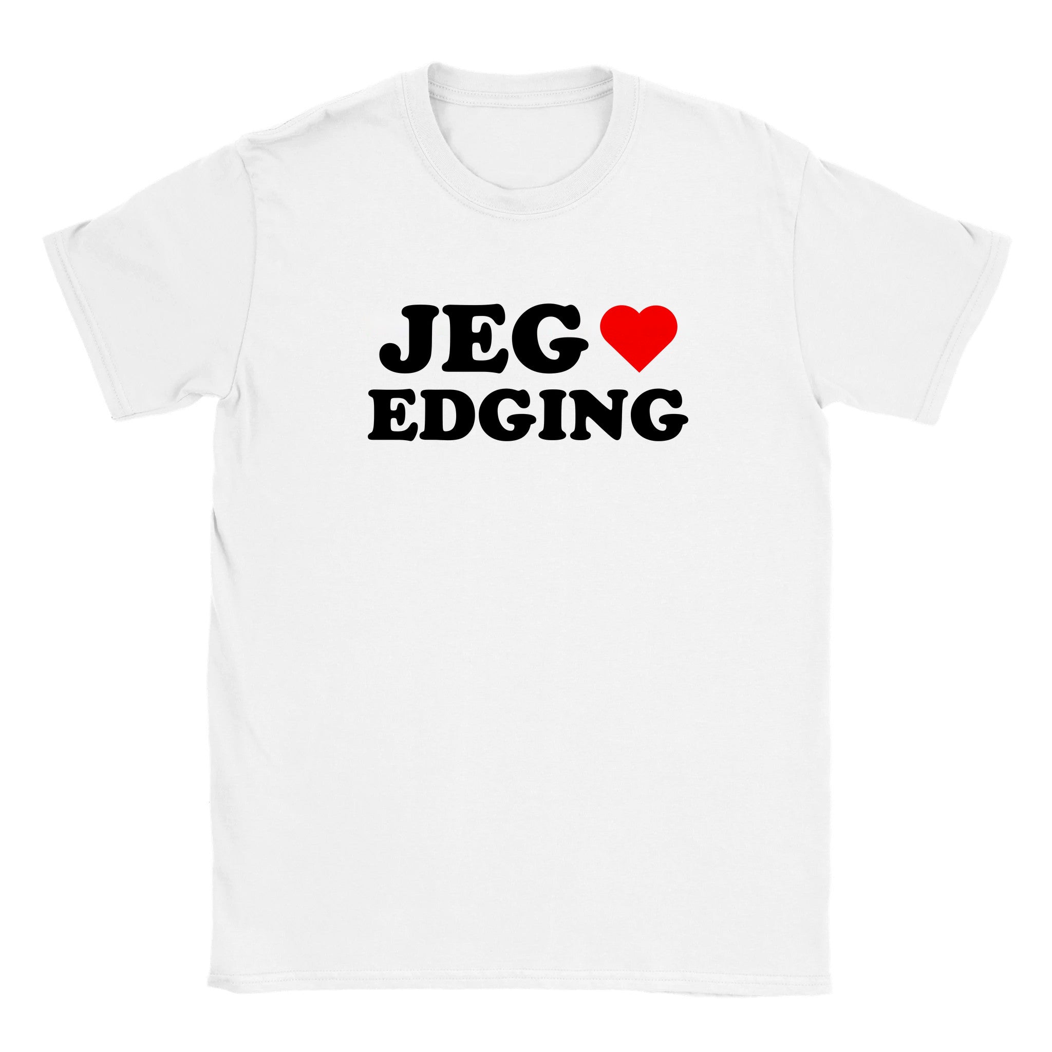 Jeg elsker edging - Baby tee – White