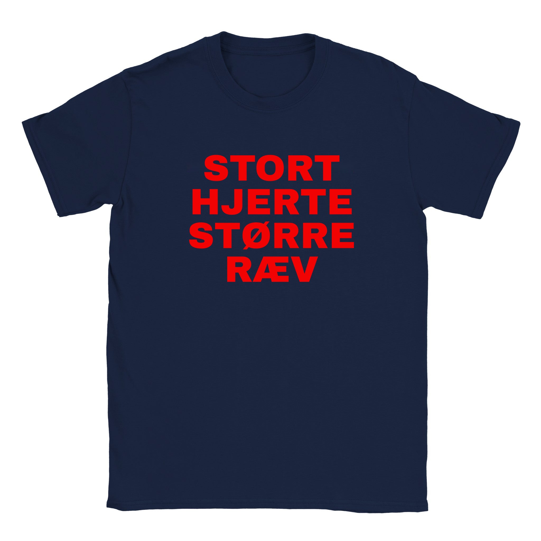 Stort hjerte større ræv - Baby tee – Navy