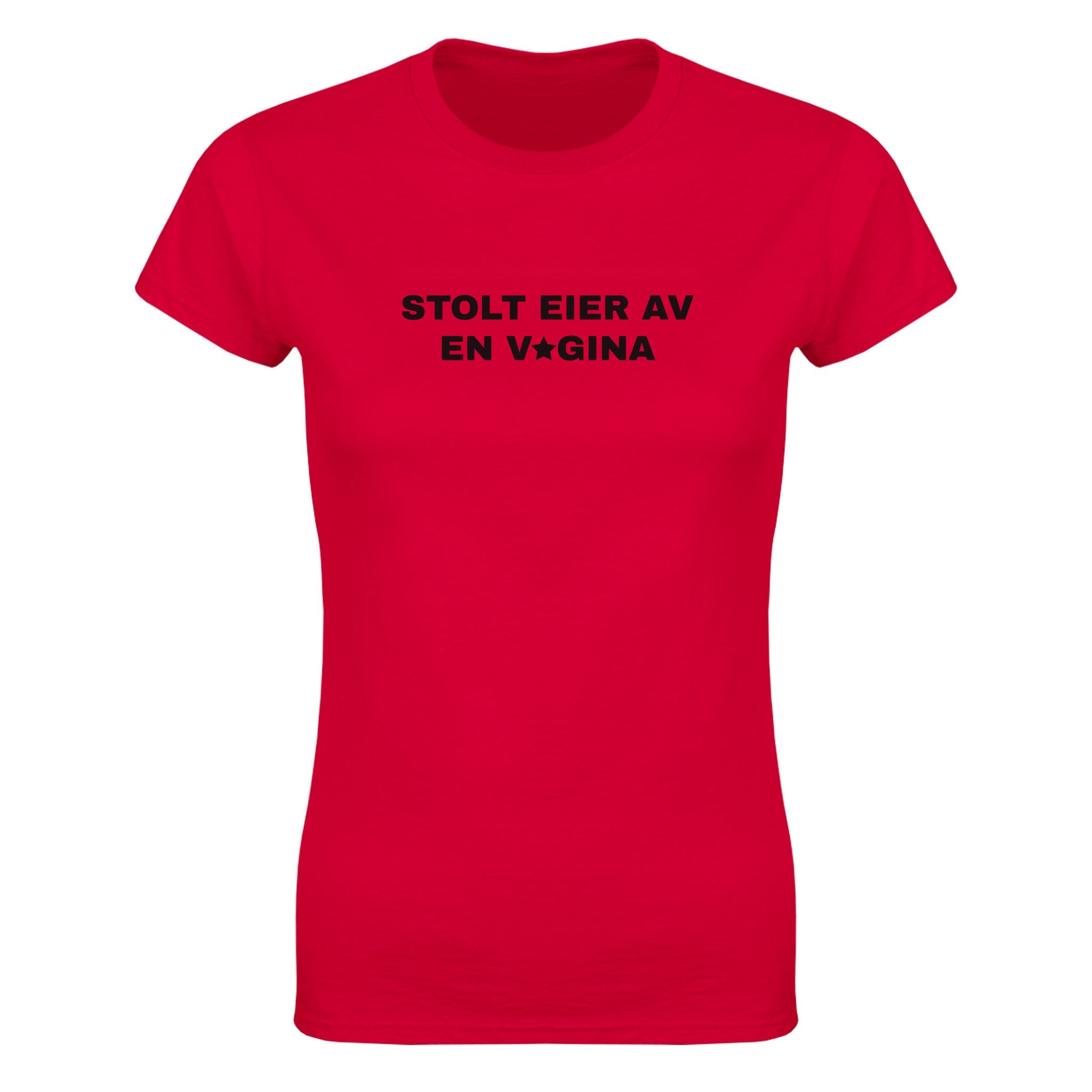 Stolt eier av en v gina - Dame t-skjorte – Red
