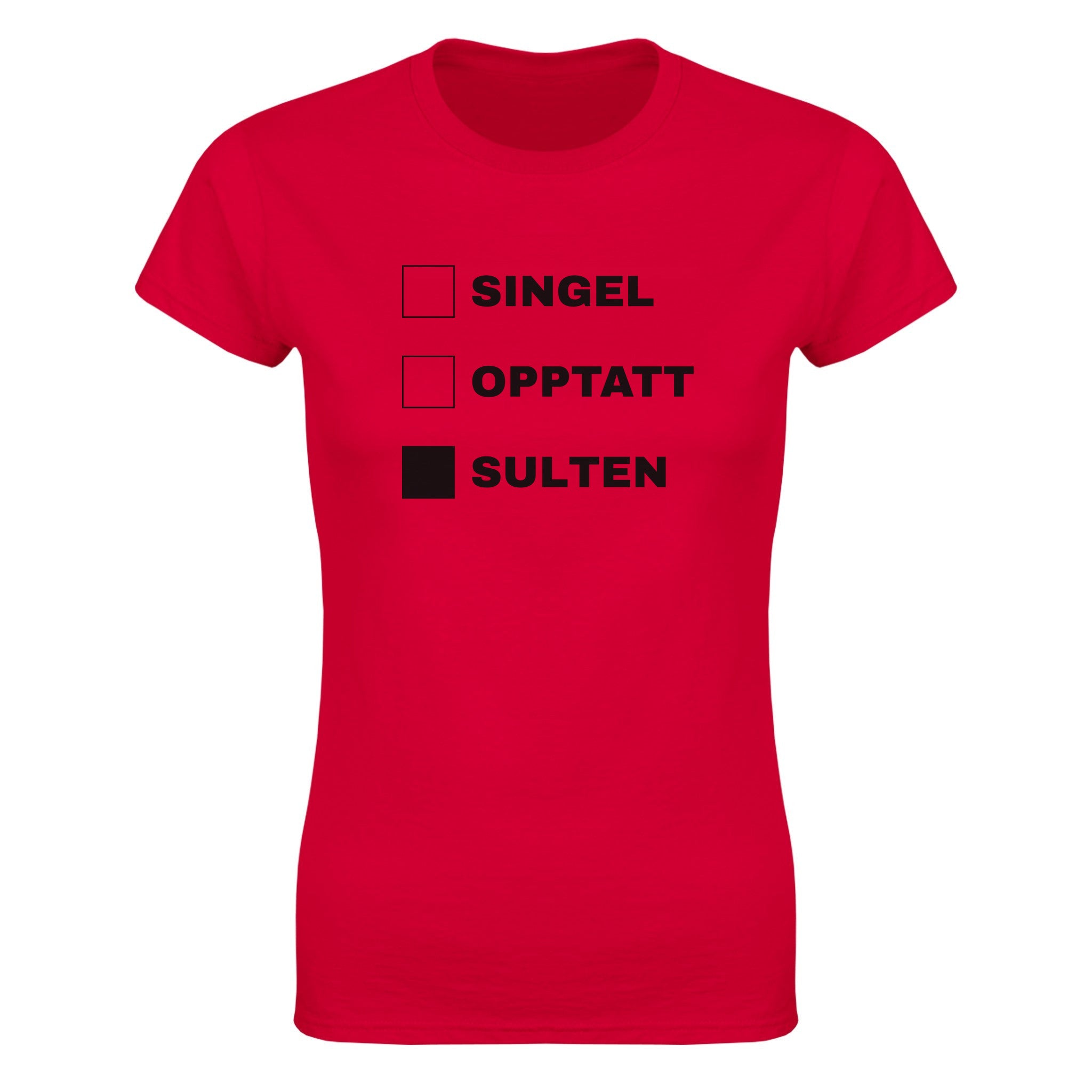 Singel opptatt sulten - Dame t-skjorte – Red