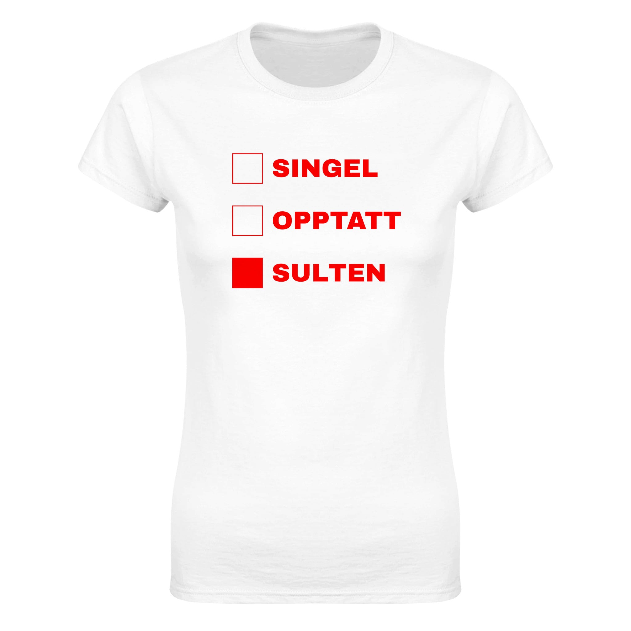 Singel opptatt sulten - Dame t-skjorte – White