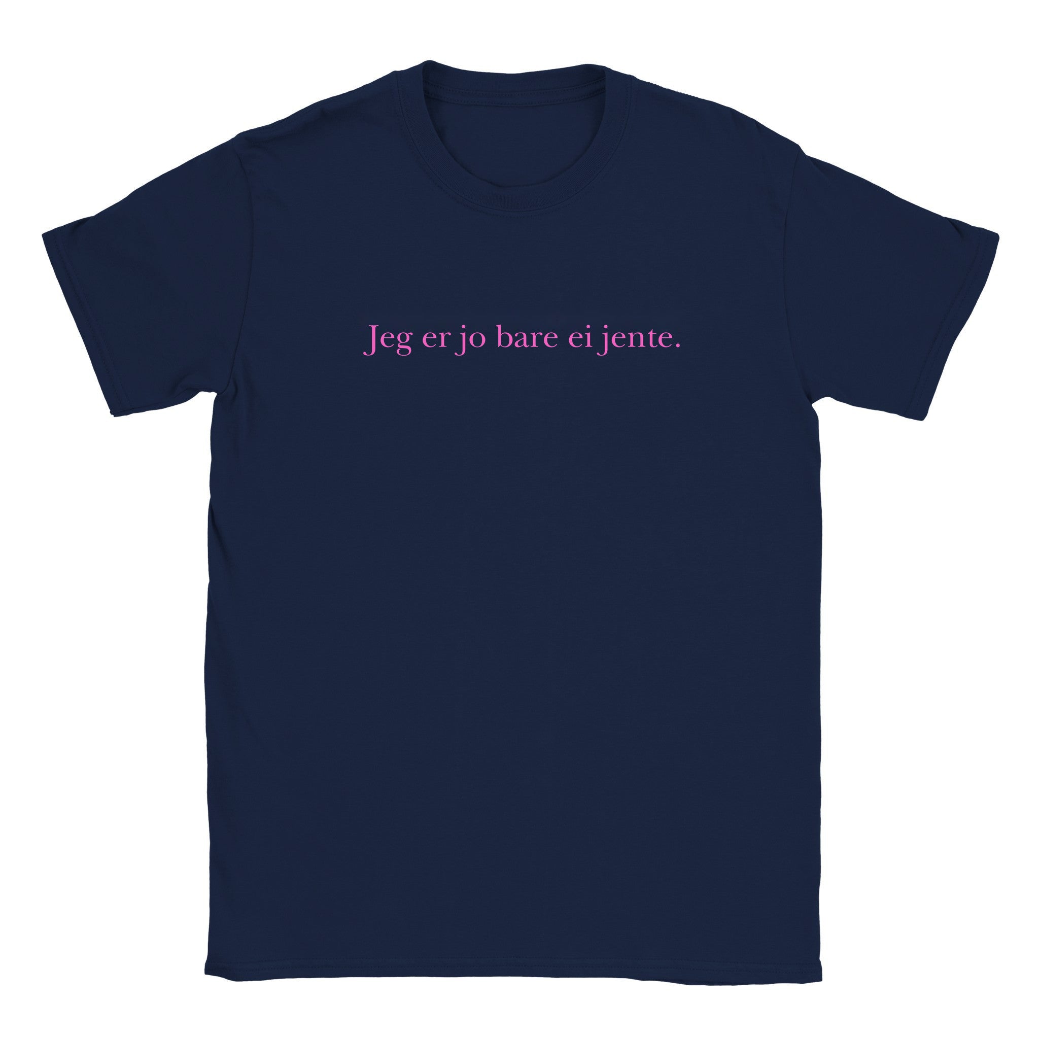 Jeg er jo bare ei jente - Baby tee – Navy