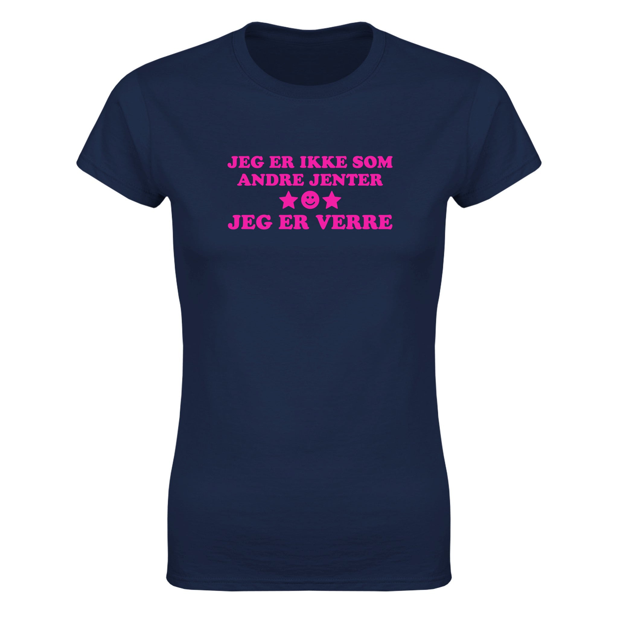 Jeg er ikke som andre jenter jeg er verre - Dame t-skjorte – Navy