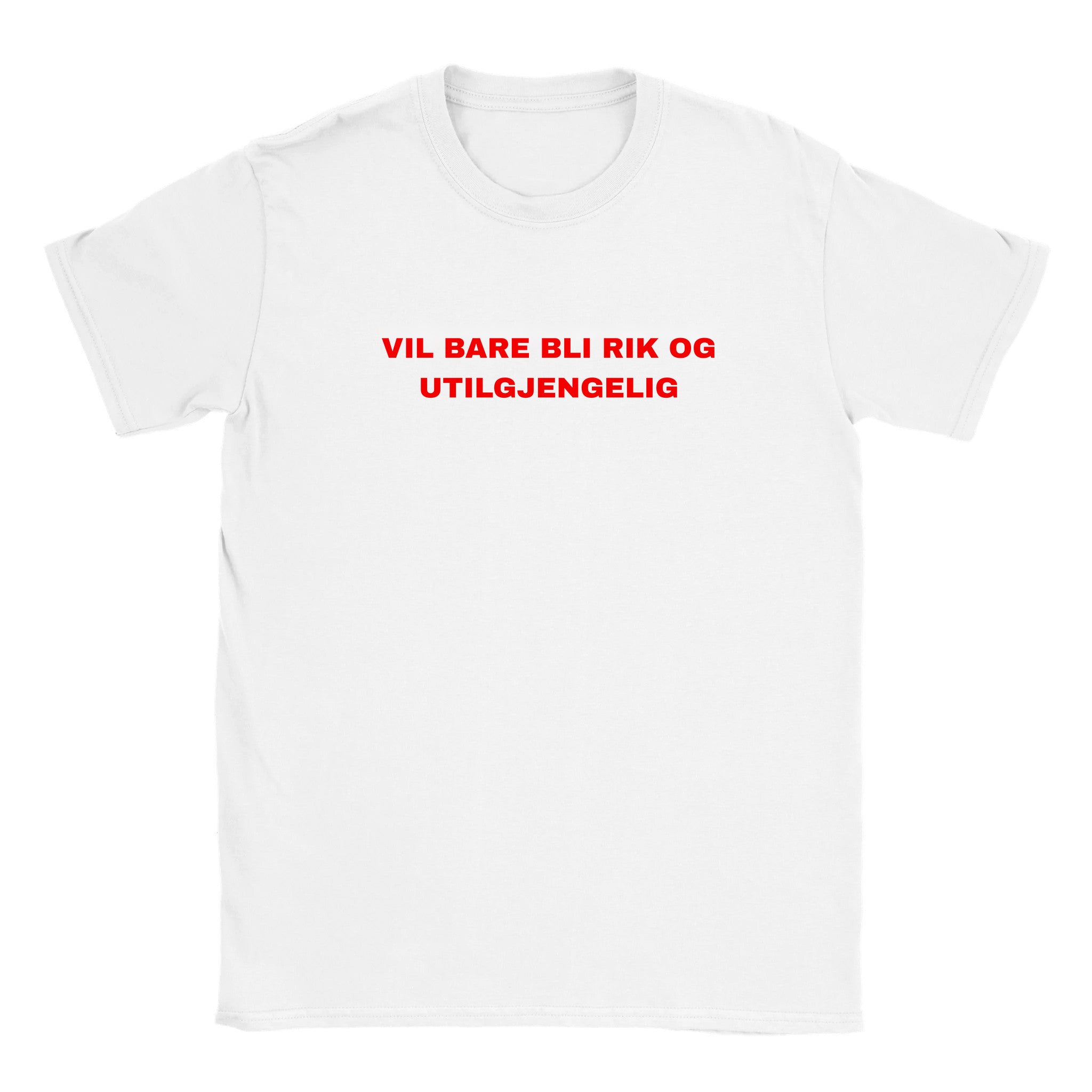 Vil bare bli rik og utilgjengelig - Baby tee – White