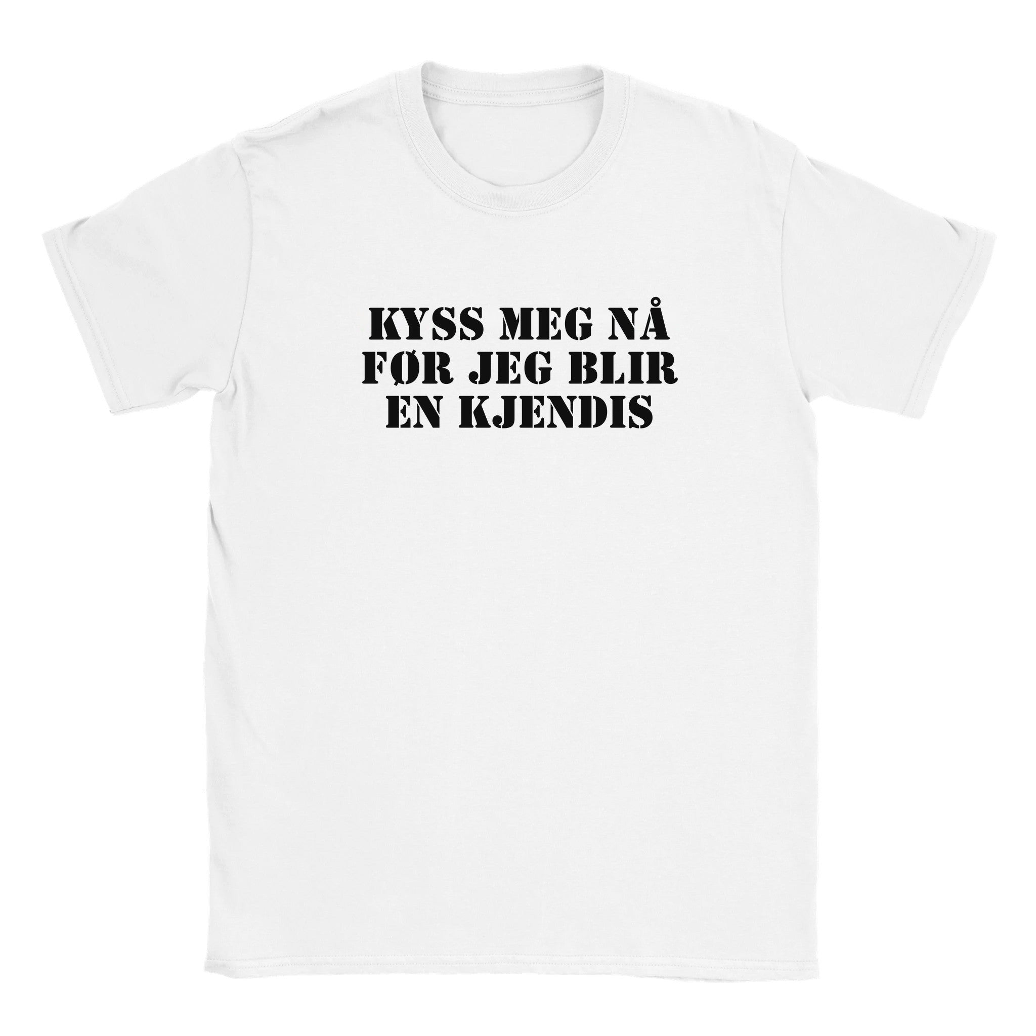 Kyss meg nå før jeg blir en kjendis - Baby tee – White