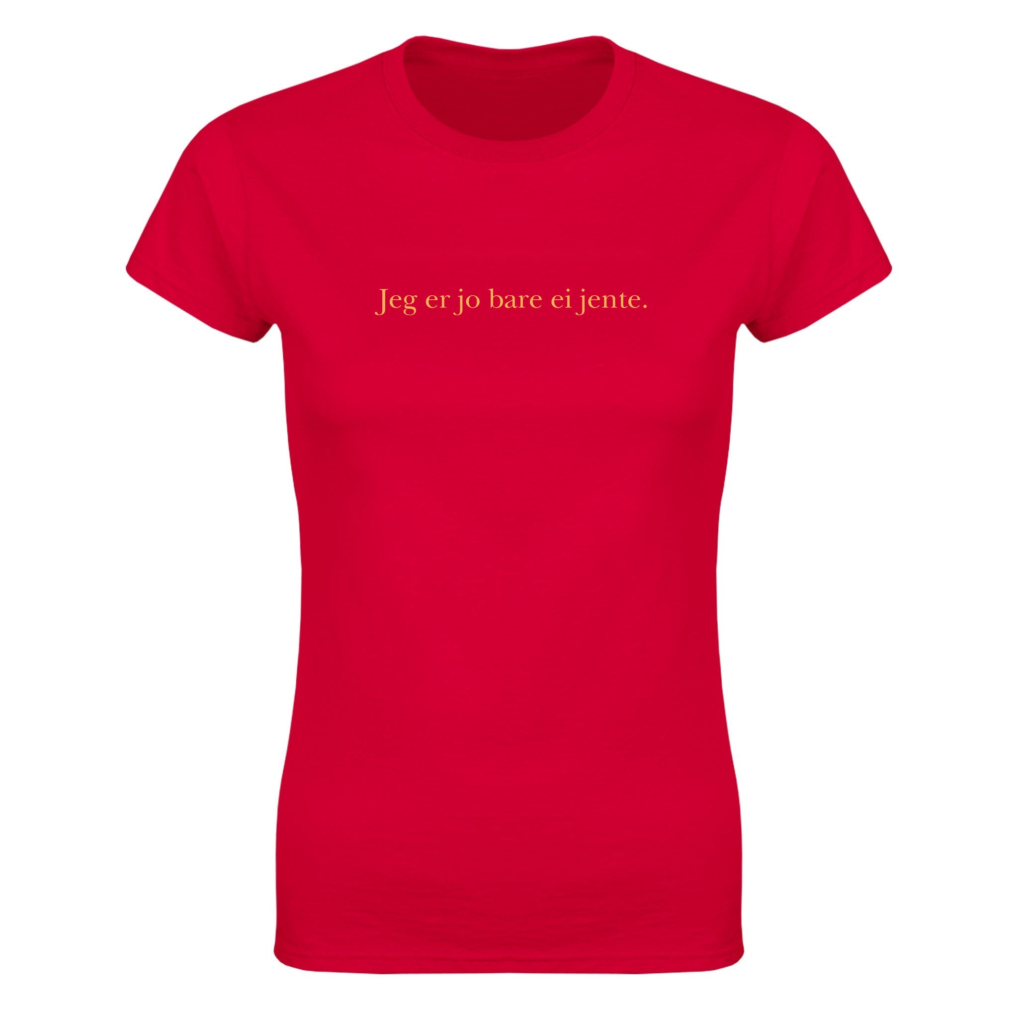 Jeg er jo bare ei jente - Dame t-skjorte – Red