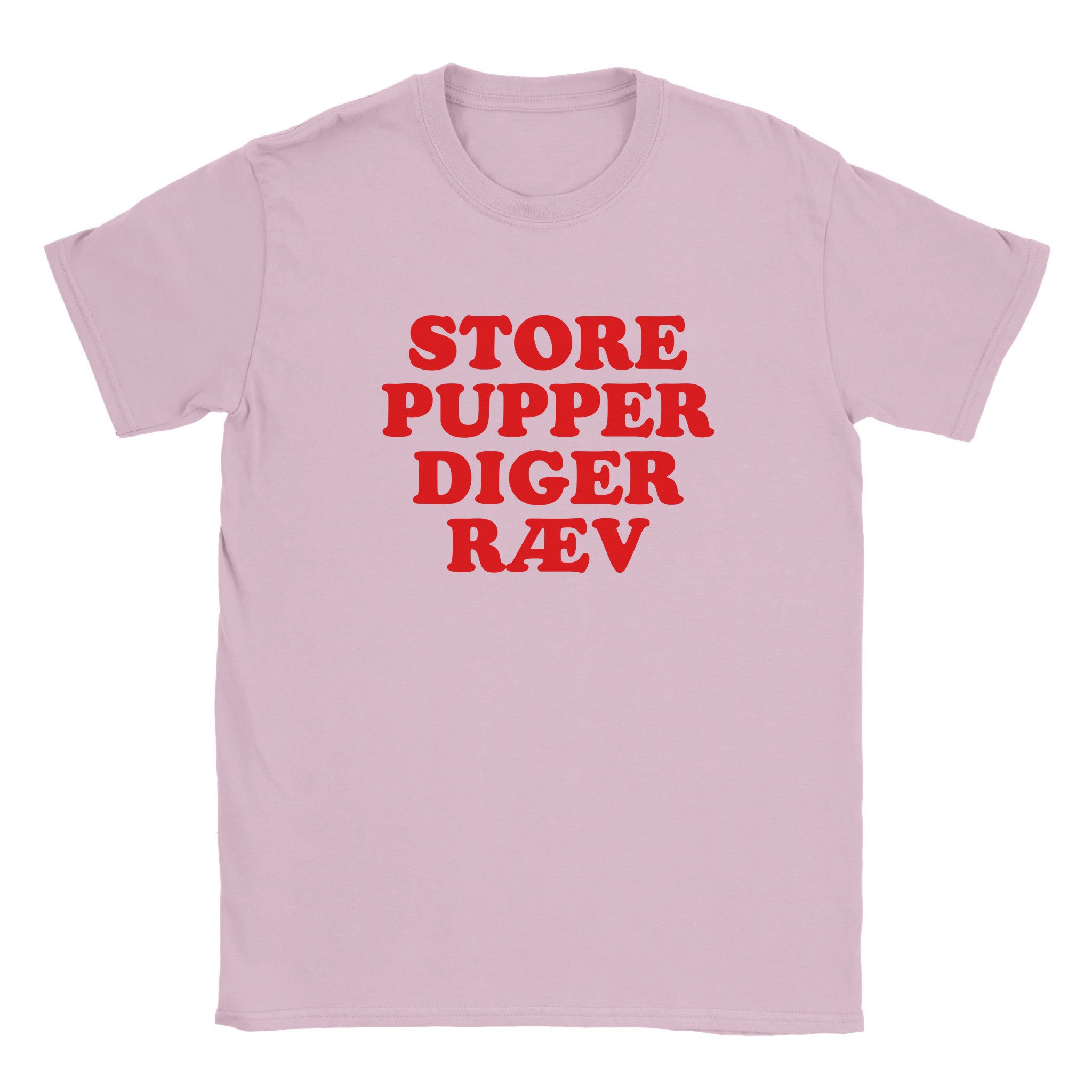 Store pupper diger ræv - Baby tee – Light Pink