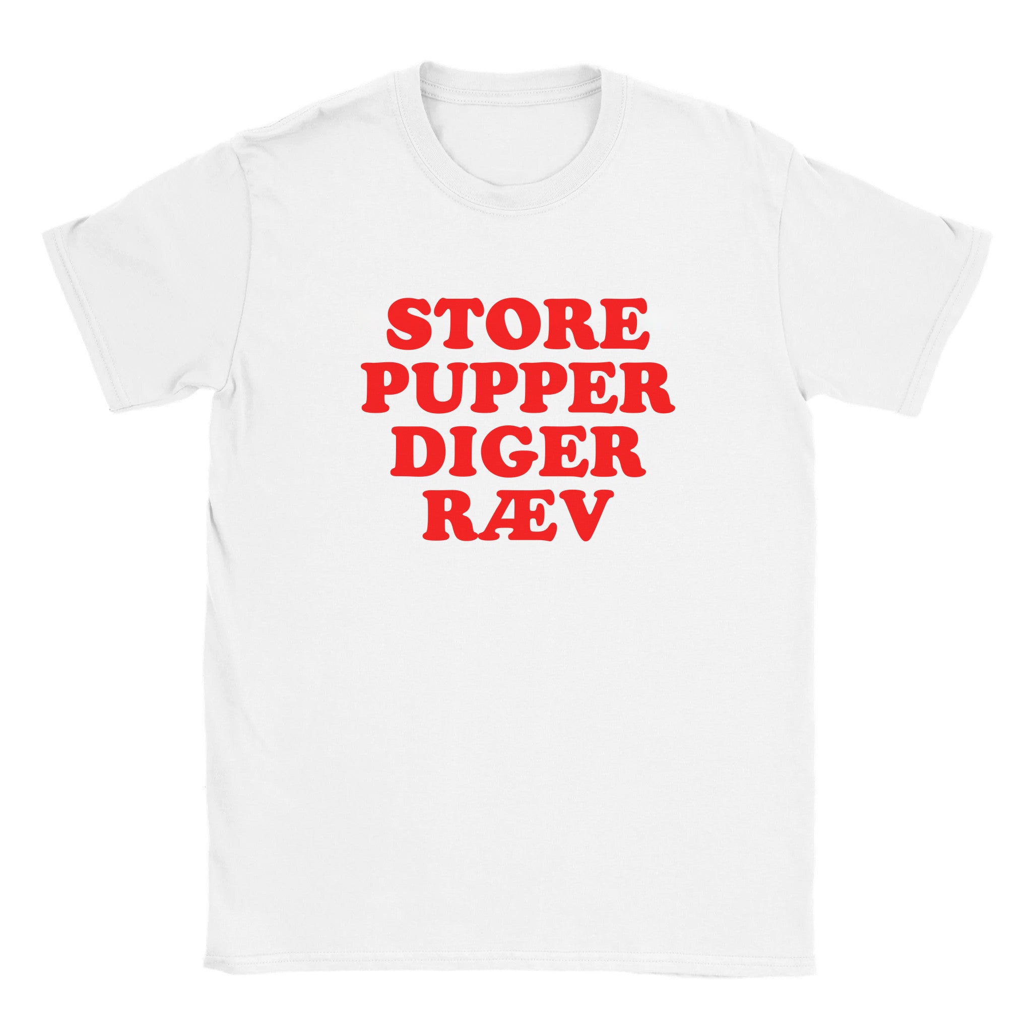 Store pupper diger ræv - Baby tee – White