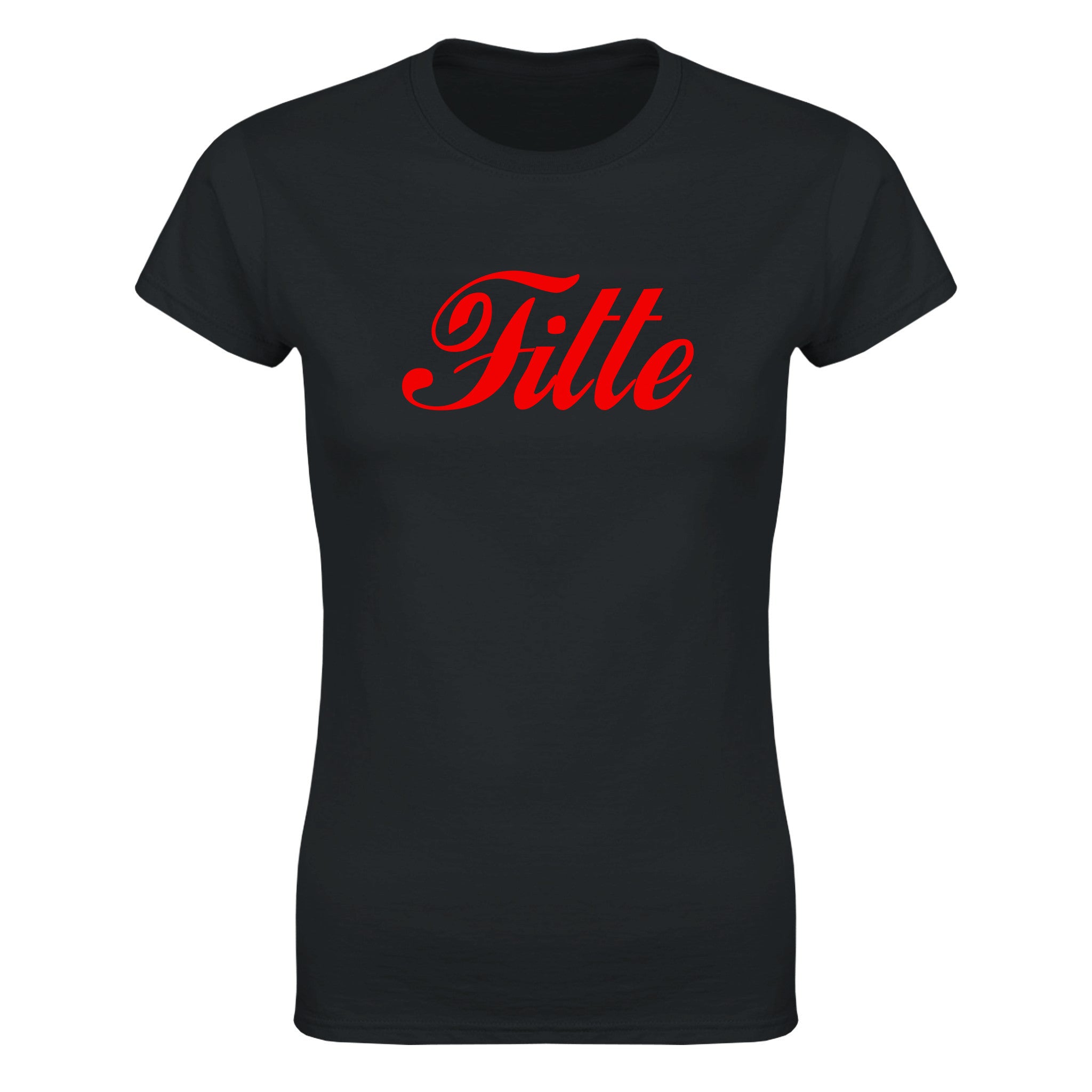 Fitte (design 2) - Dame t-skjorte – Black