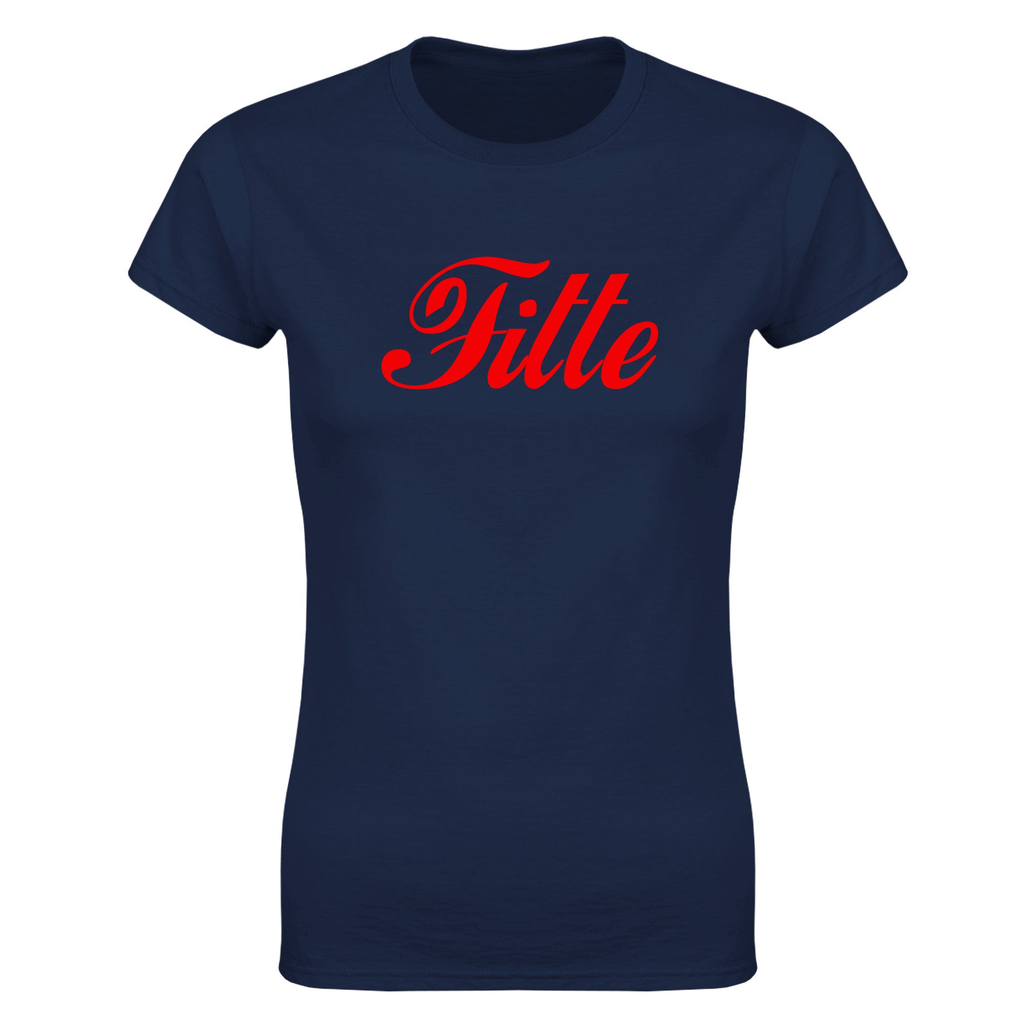 Fitte (design 2) - Dame t-skjorte – Navy