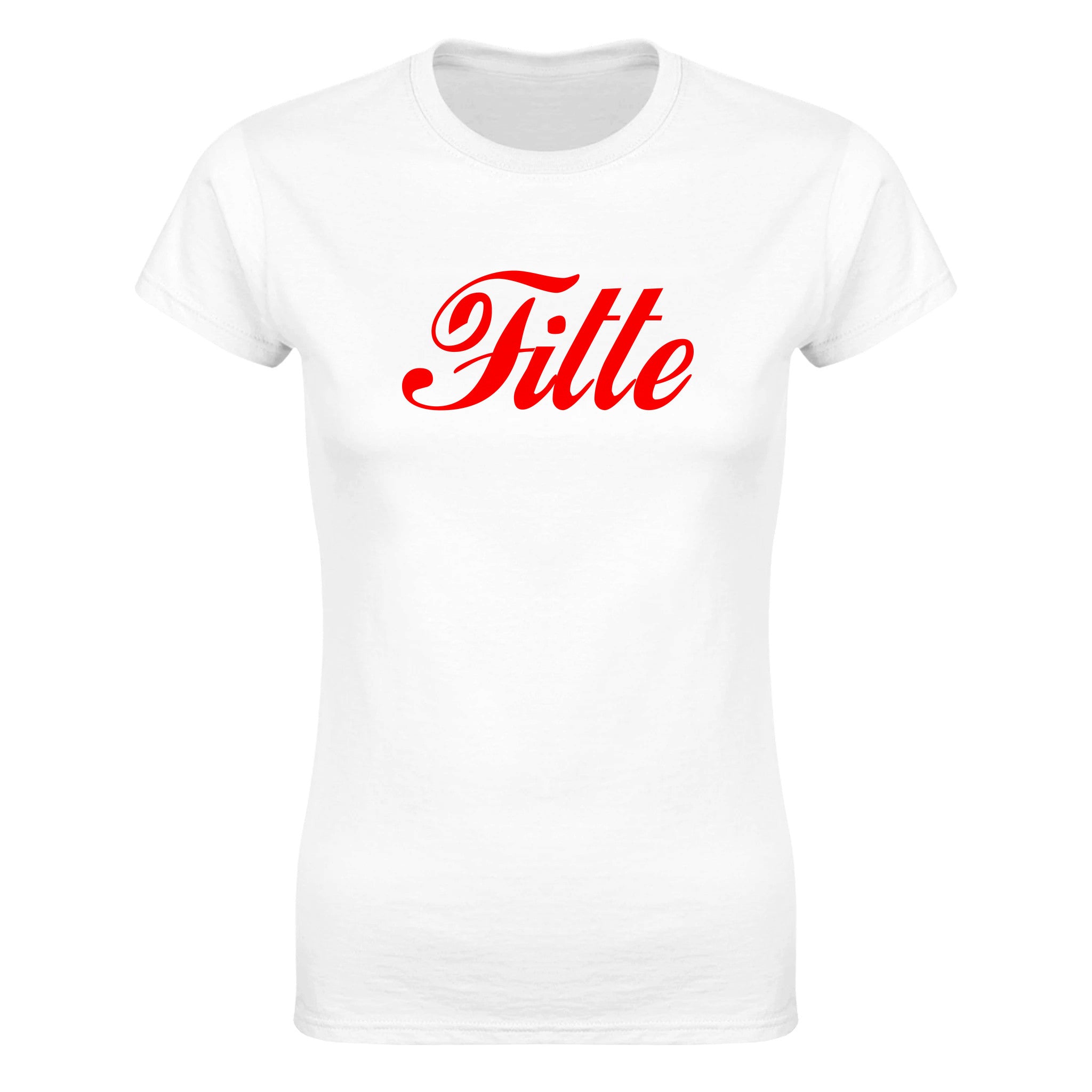Fitte (design 2) - Dame t-skjorte – White