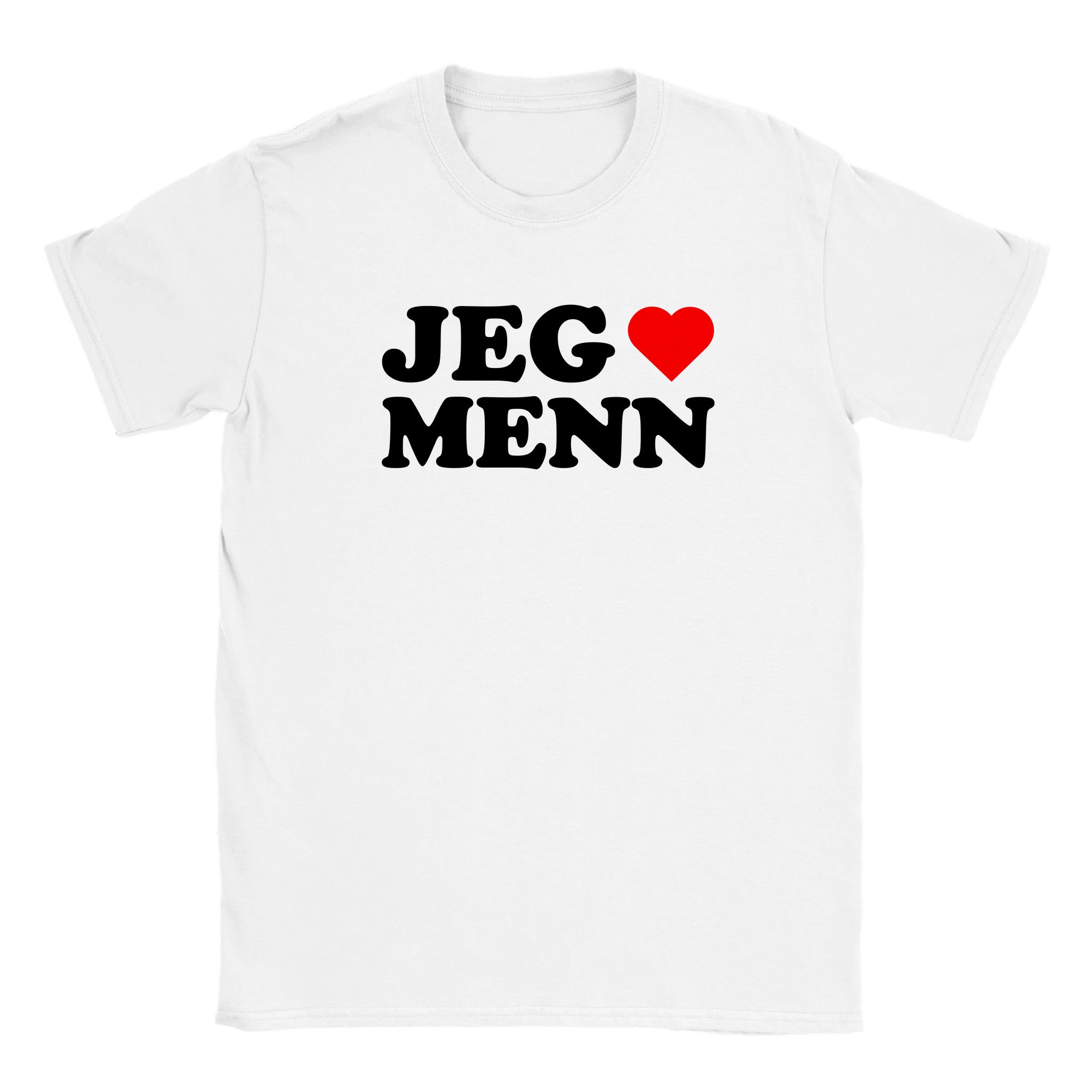 Jeg elsker menn - Baby tee – White