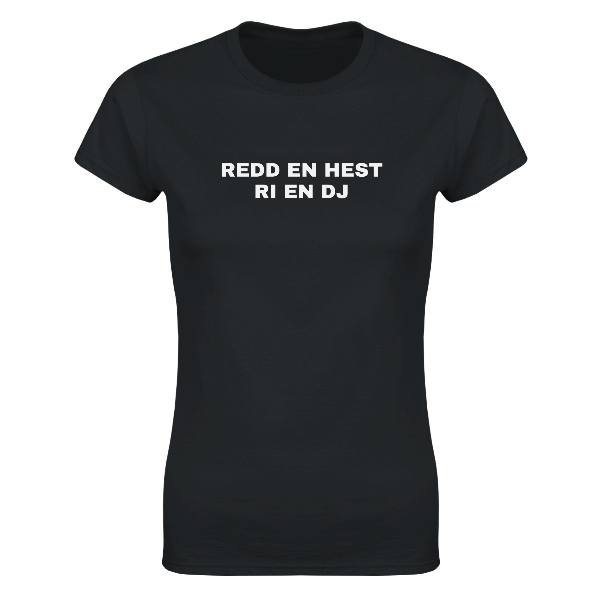 Redd en hest ri en DJ - Dame t-skjorte – Black