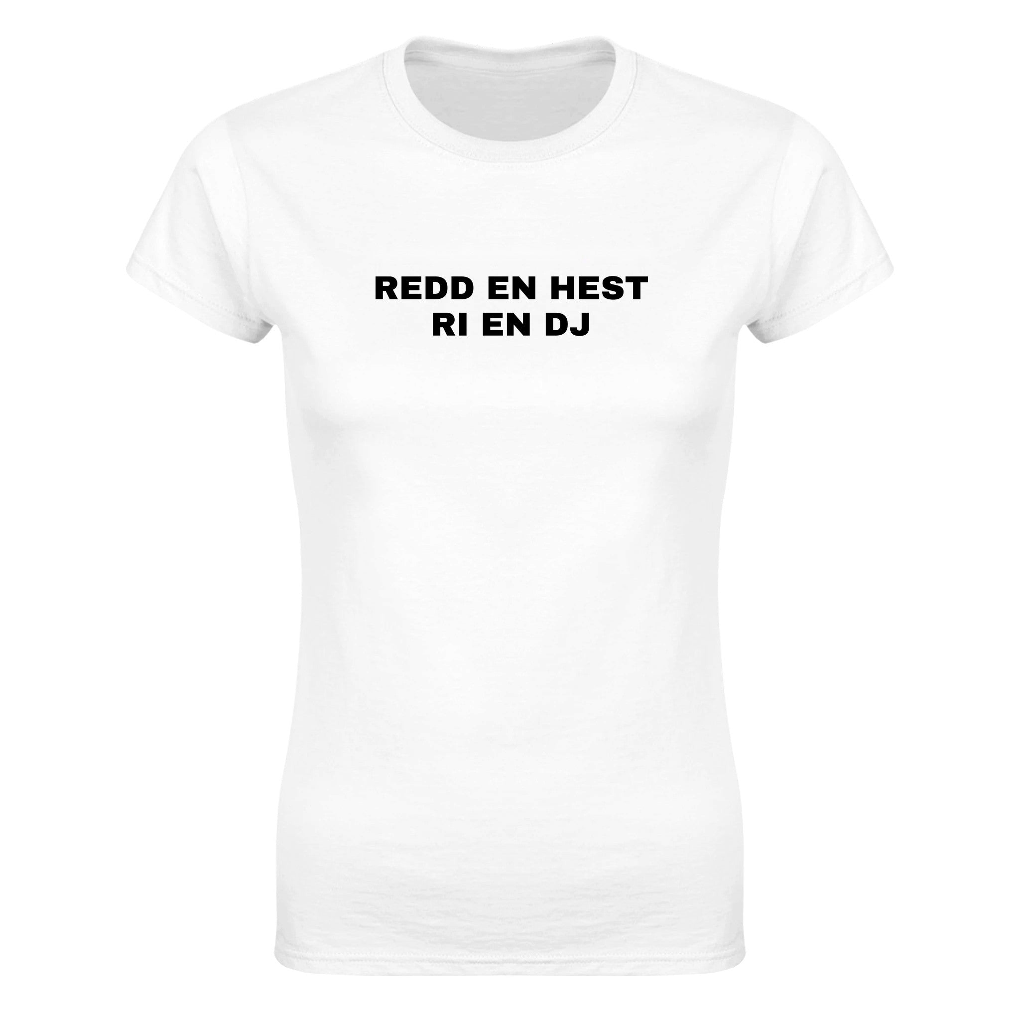 Redd en hest ri en DJ - Dame t-skjorte – White