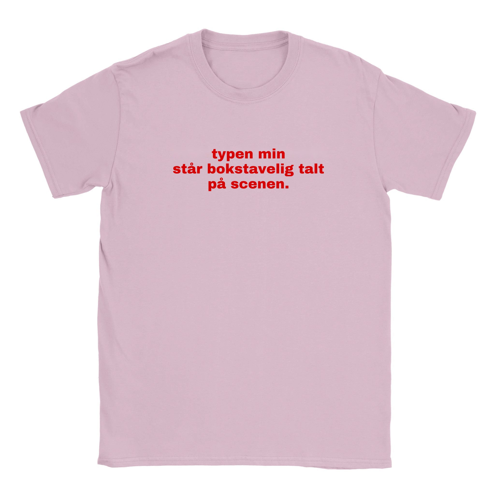 Typen min står bokstavelig talt på scenen - Baby tee – Light Pink