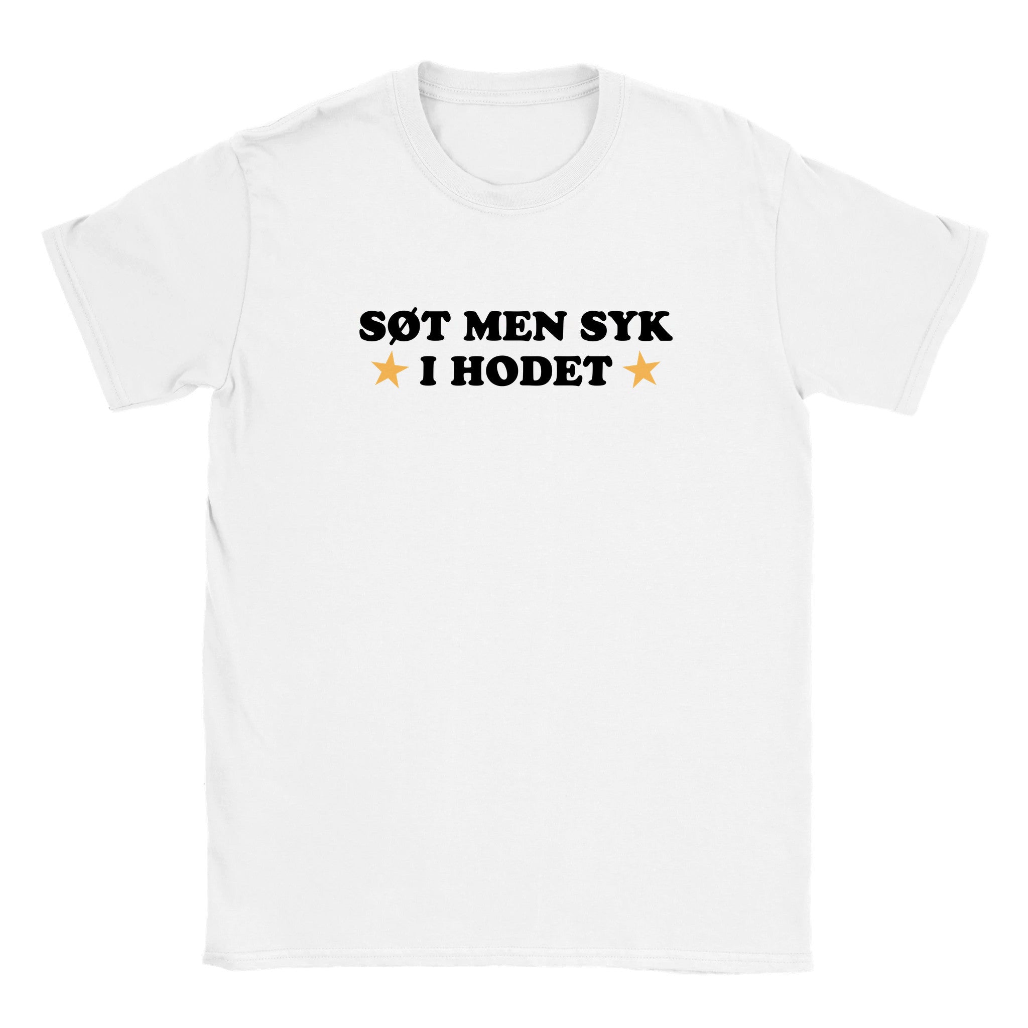 Søt men syk i hodet - Baby tee – White