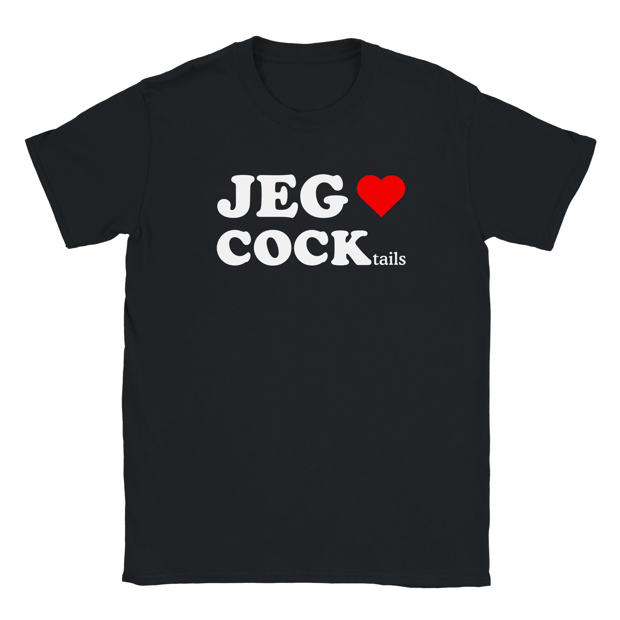 Jeg elsker cock tails - Baby tee – Black