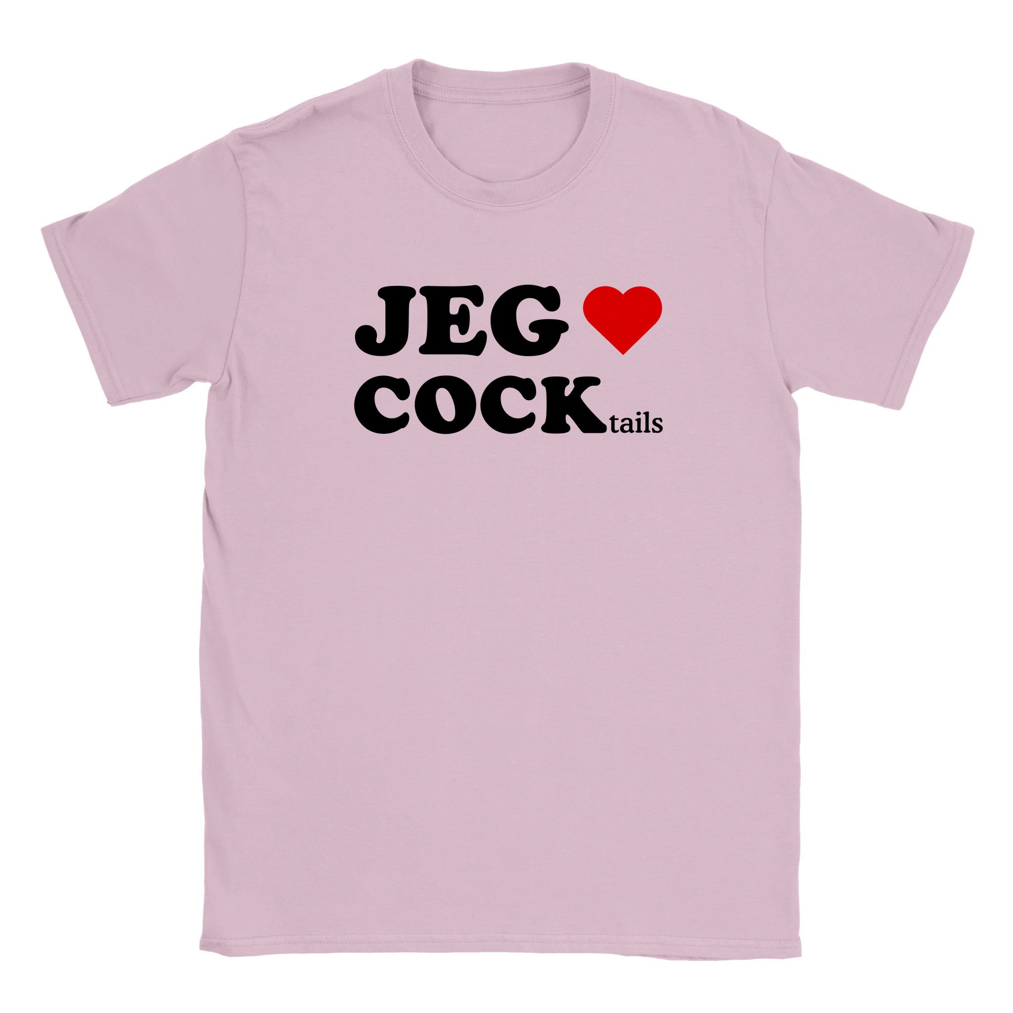 Jeg elsker cock tails - Baby tee – Light Pink