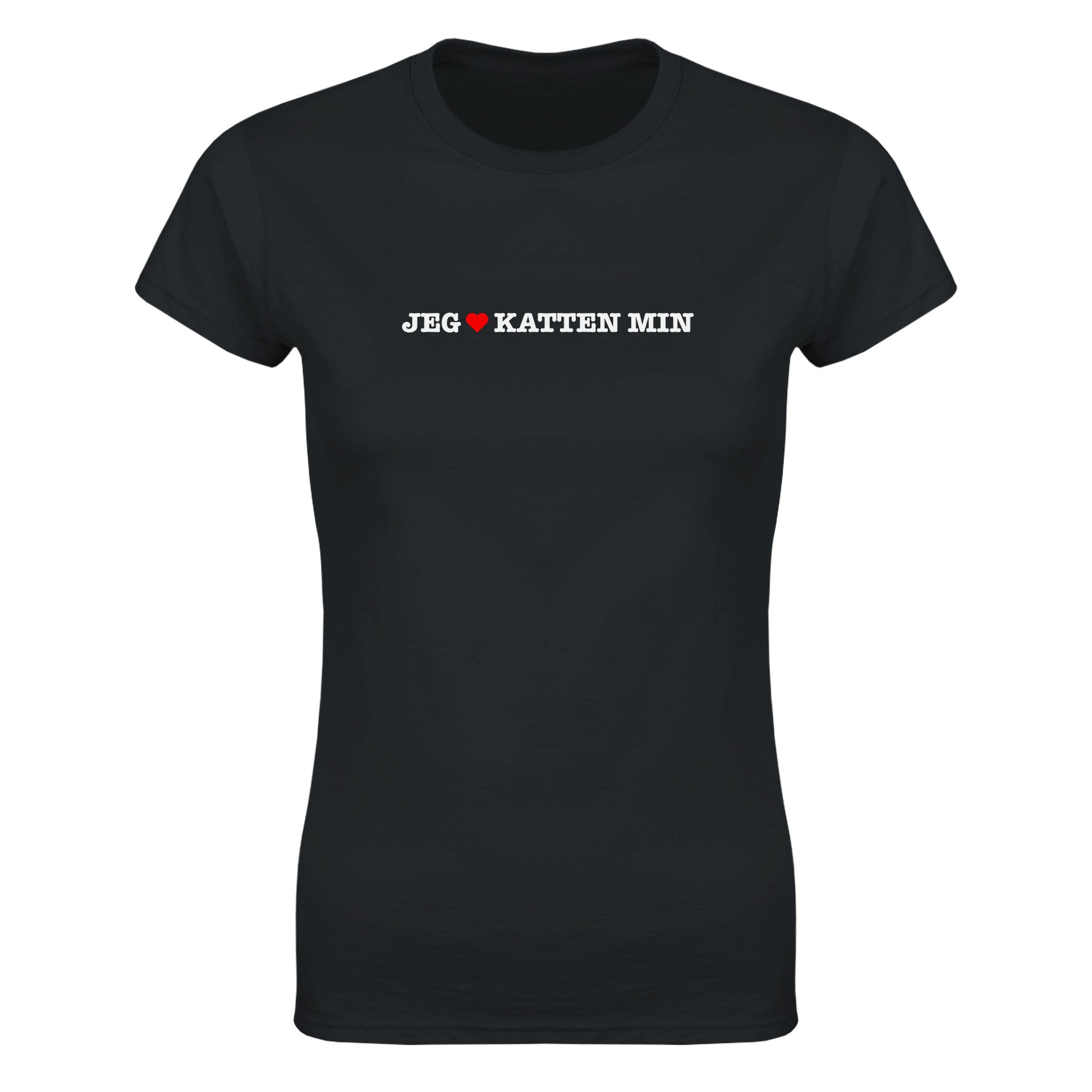 Jeg elsker katten min - Dame t-skjorte – Black