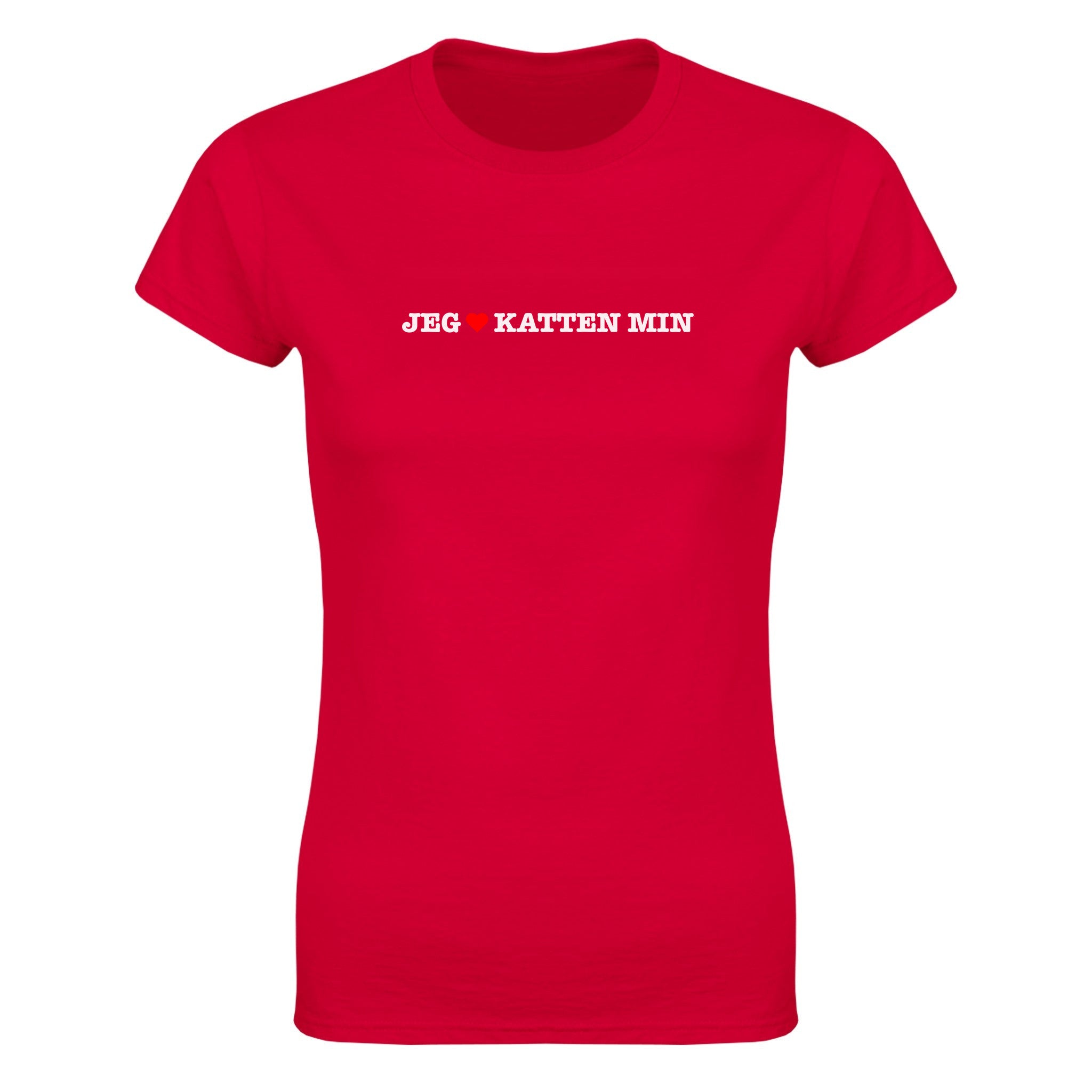 Jeg elsker katten min - Dame t-skjorte – Red