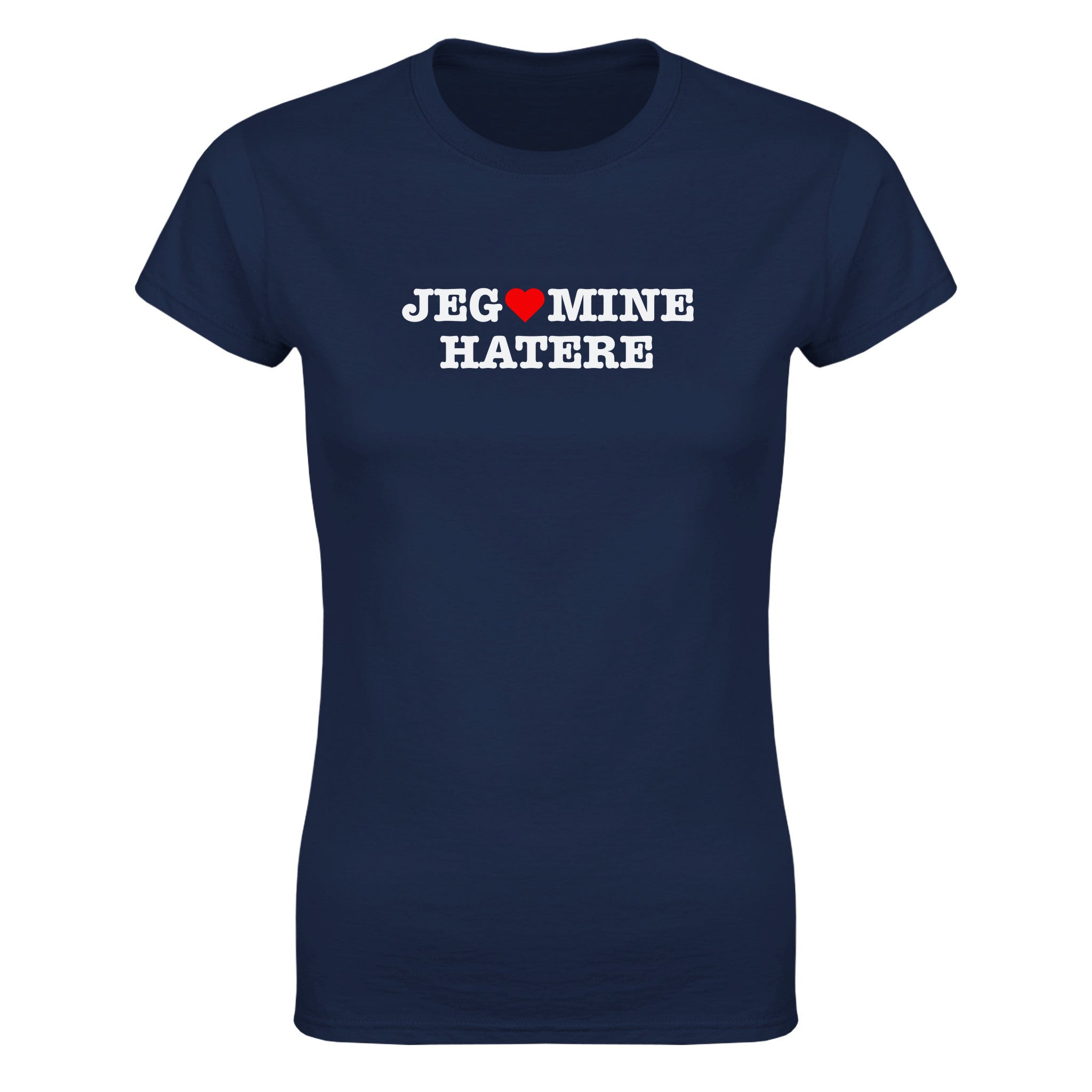 Jeg elsker mine hatere - Dame t-skjorte – Navy