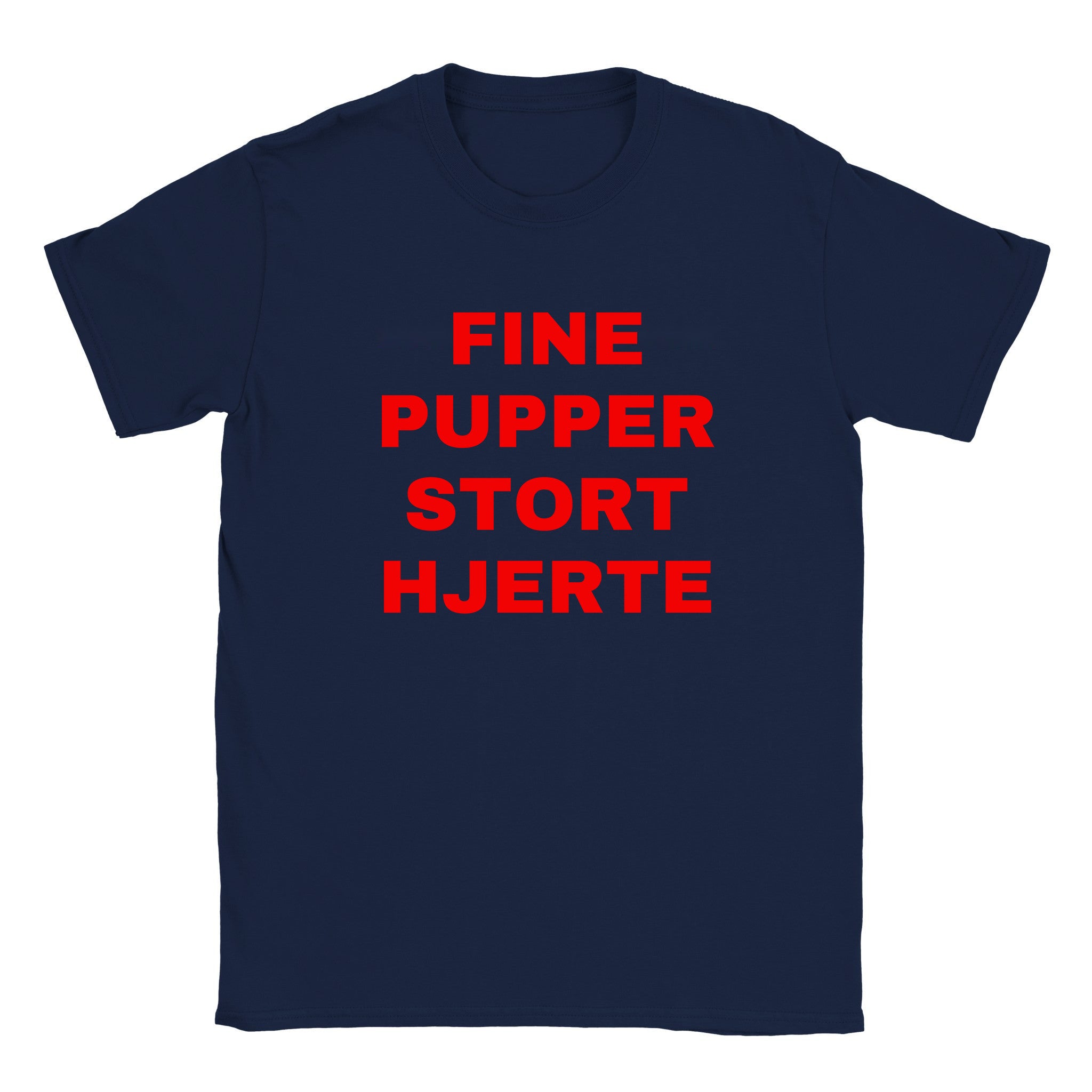Fine pupper stort hjerte - Baby tee – Navy
