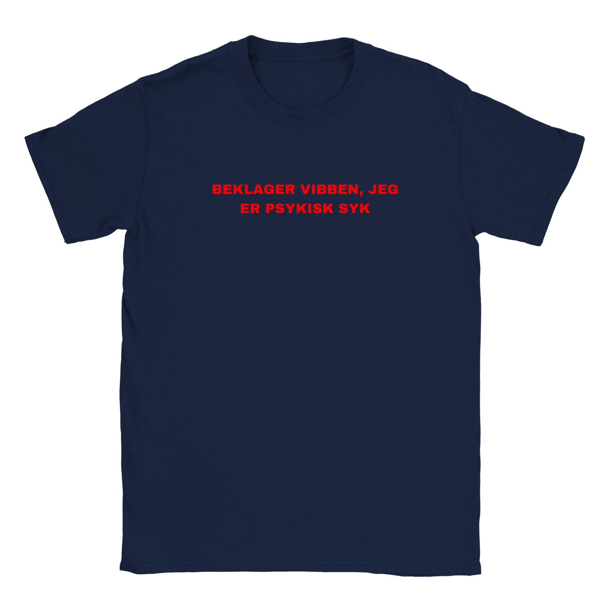 Beklager vibben, jeg er psykisk syk - Baby tee – Navy