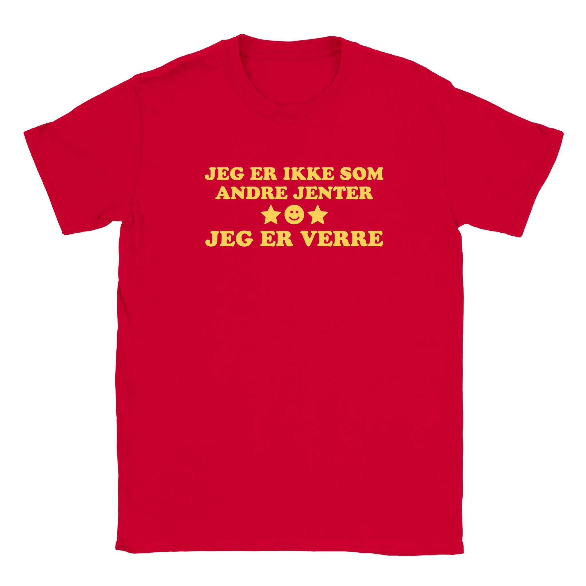 Jeg er ikke som andre jenter jeg er verre - Baby tee – Red