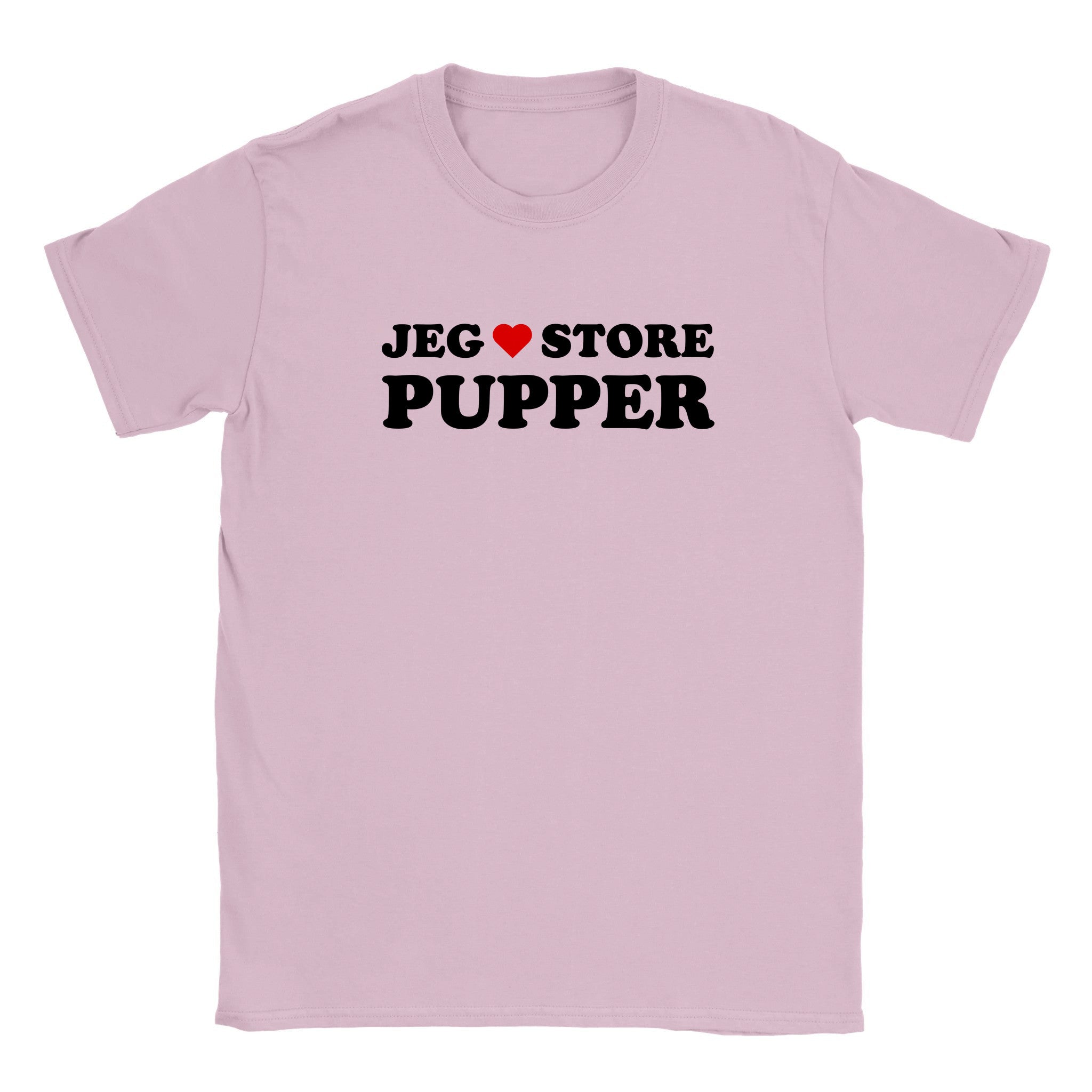 Jeg elsker store pupper - Baby tee – Light Pink