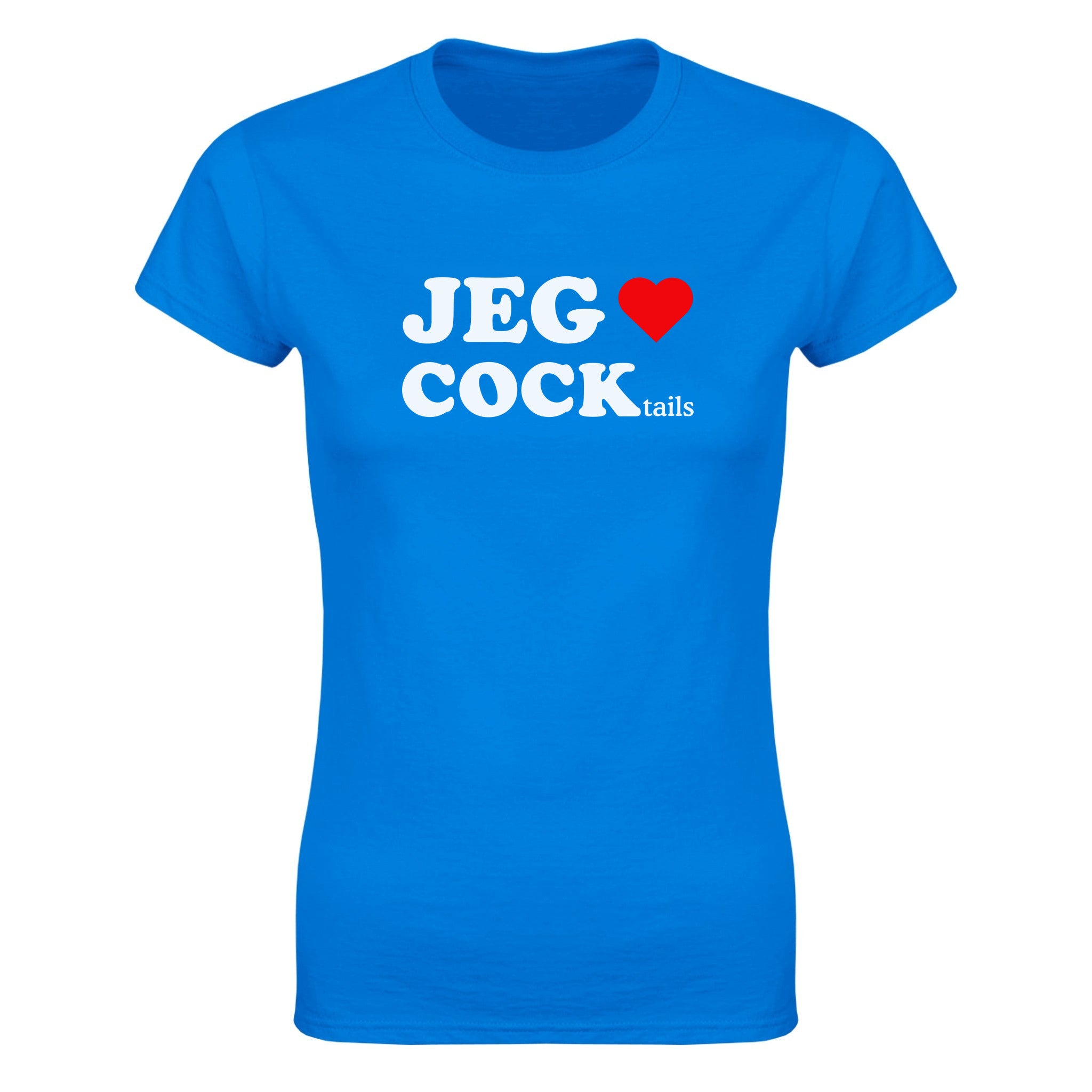 Jeg elsker cock tails - Dame t-skjorte – Royal