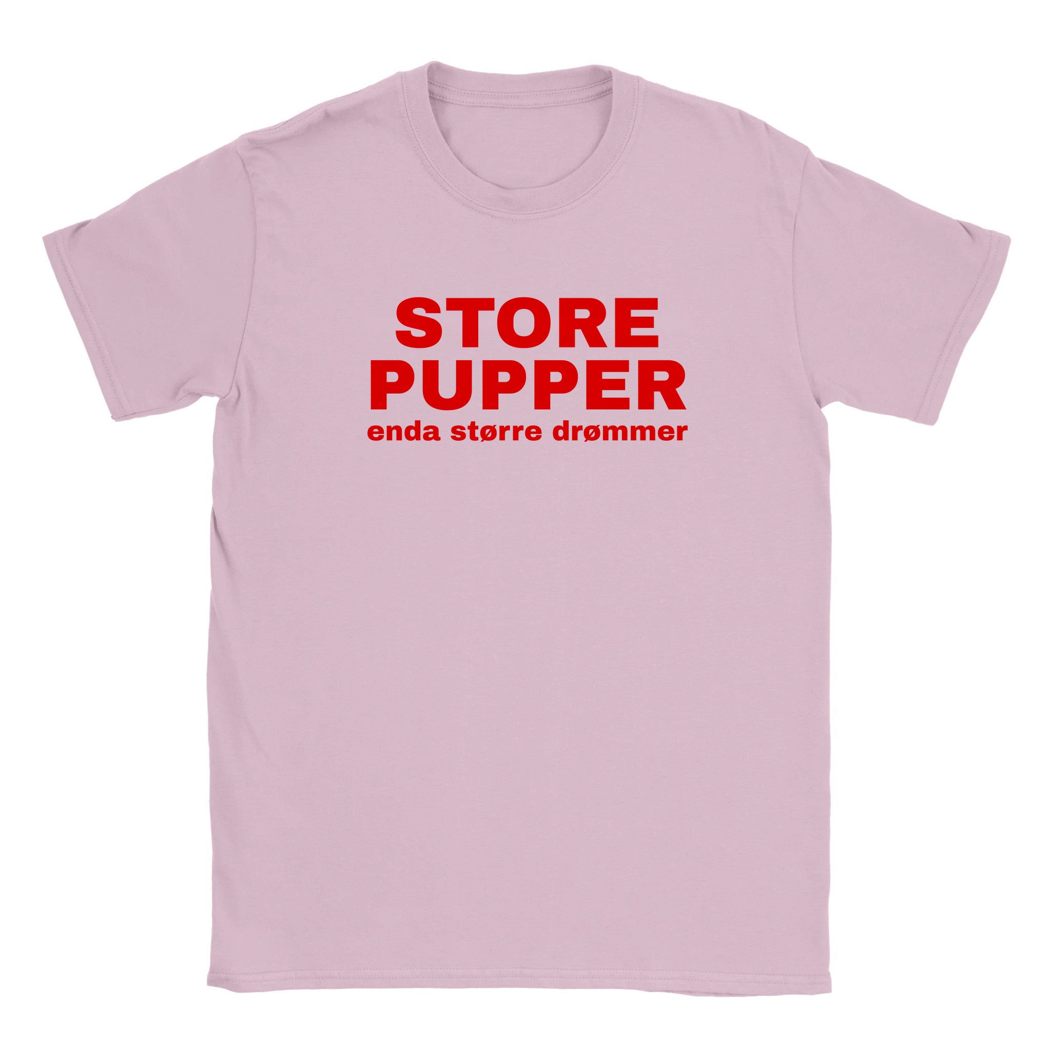 Store pupper enda større drømmer - Baby tee – Light Pink
