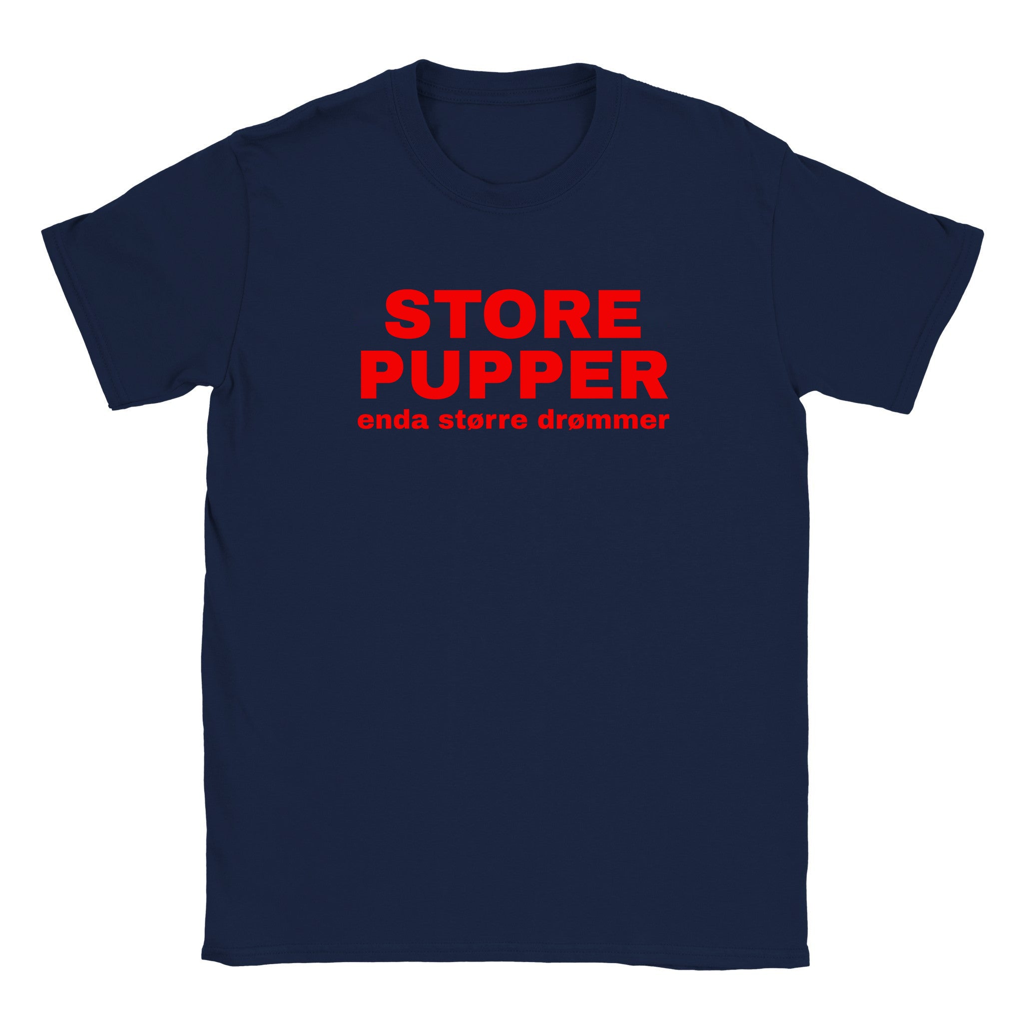 Store pupper enda større drømmer - Baby tee – Navy