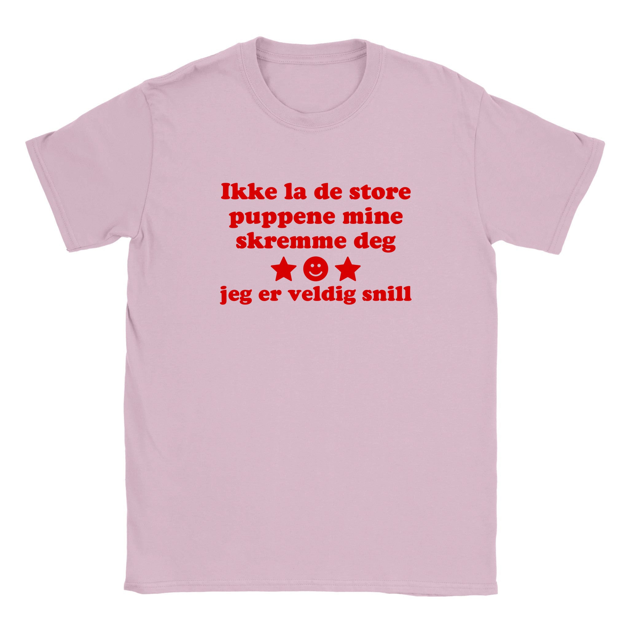 Ikke la de store puppene mine skremme deg jeg er veldig snill - Baby tee – Light Pink