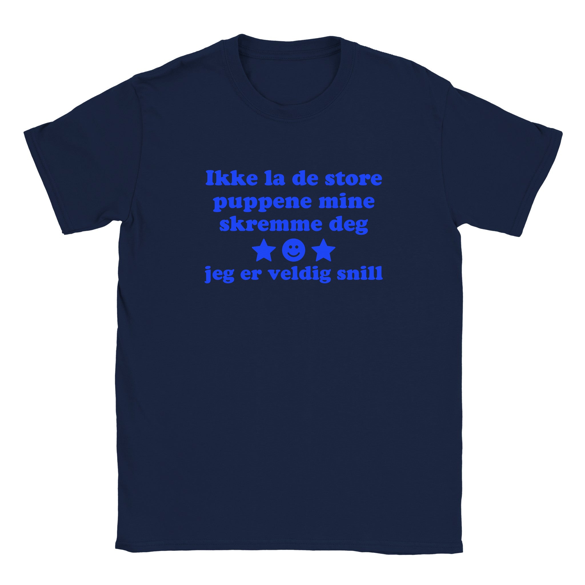 Ikke la de store puppene mine skremme deg jeg er veldig snill - Baby tee – Navy