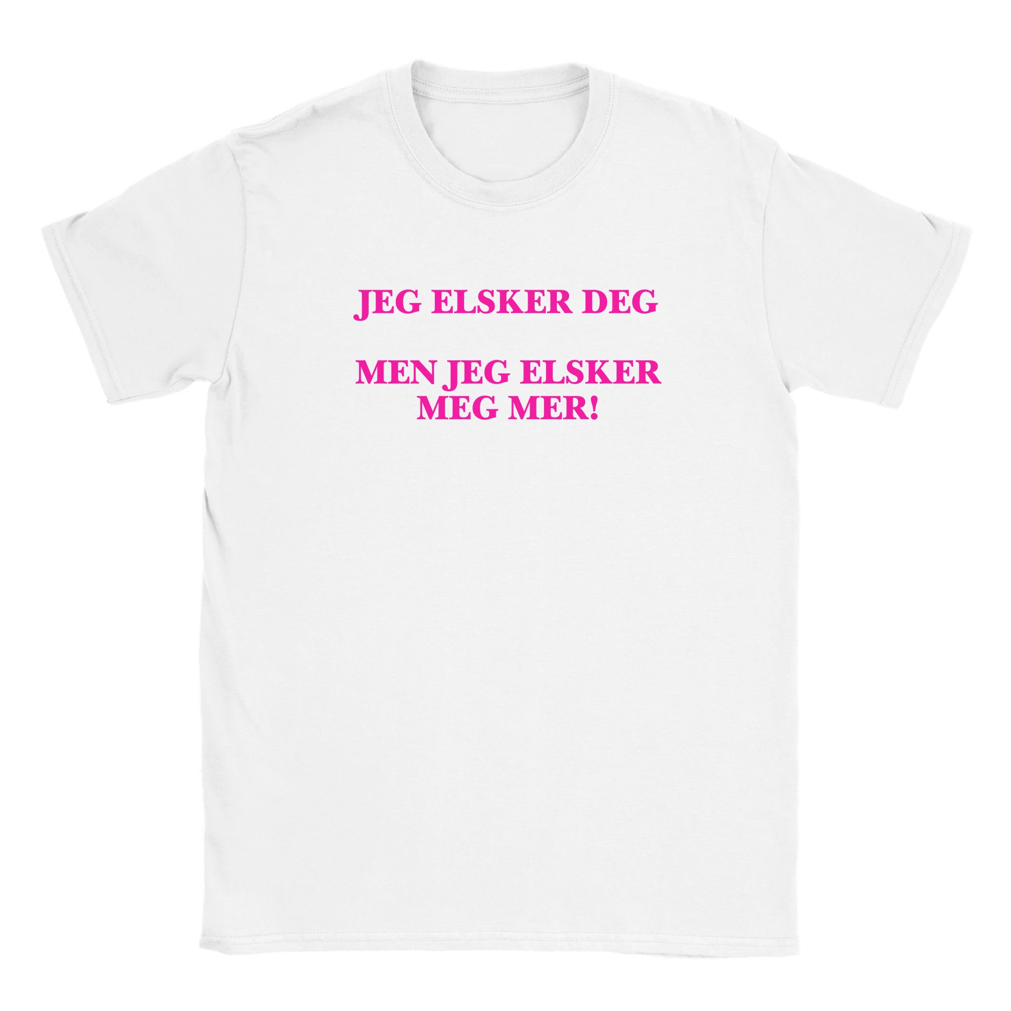 Jeg elsker deg men jeg elsker meg mer! - Baby tee – White