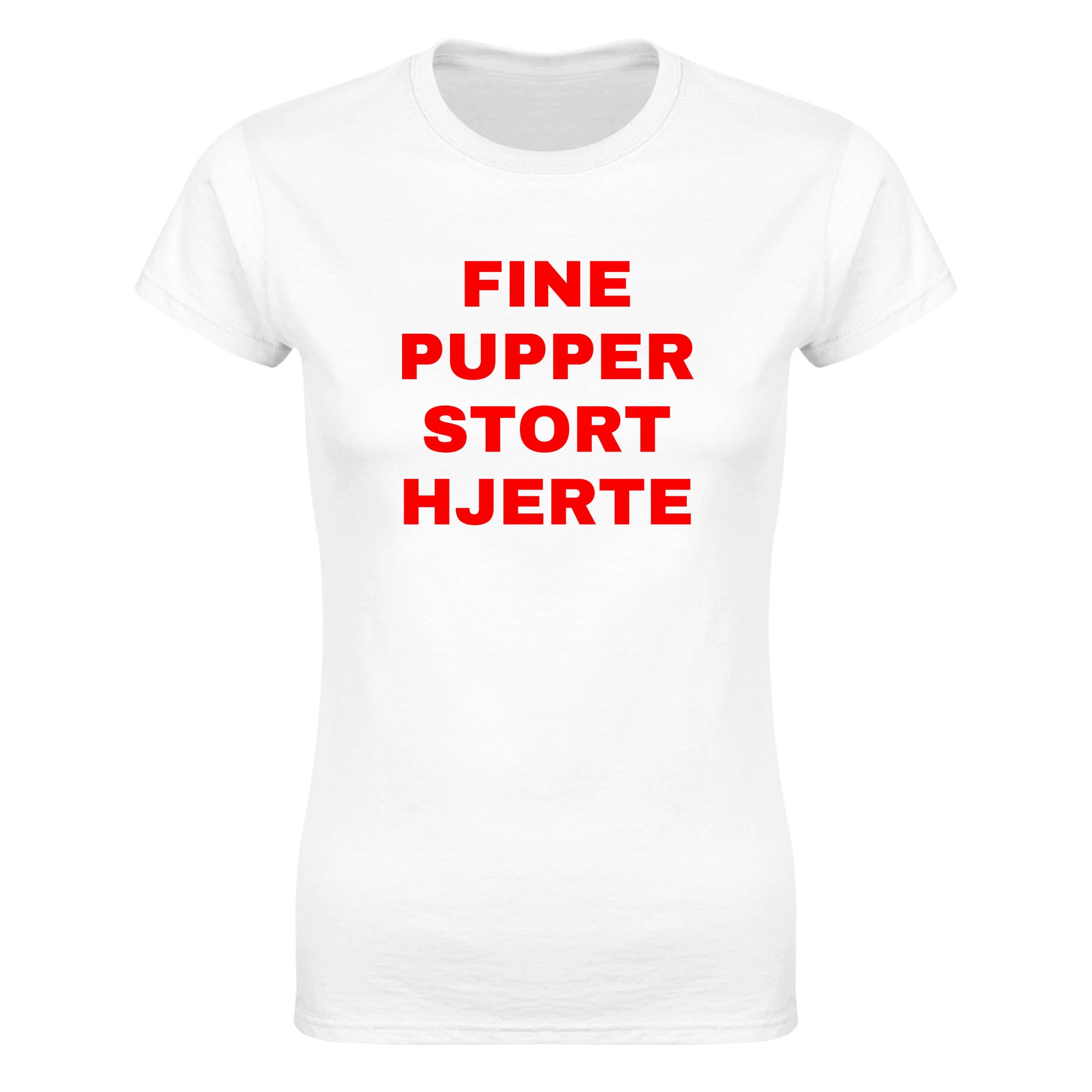 Fine pupper stort hjerte - Dame t-skjorte – White