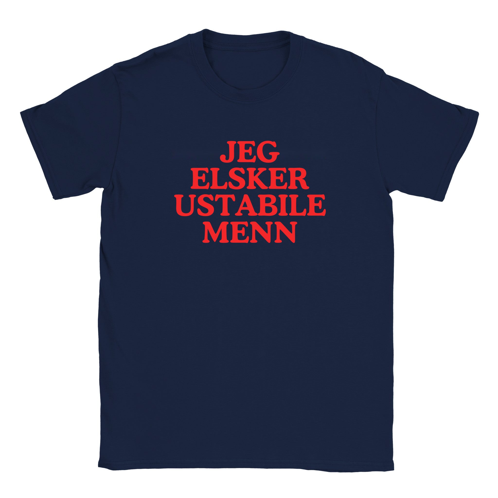 Jeg elsker ustabile menn - Baby tee – Navy