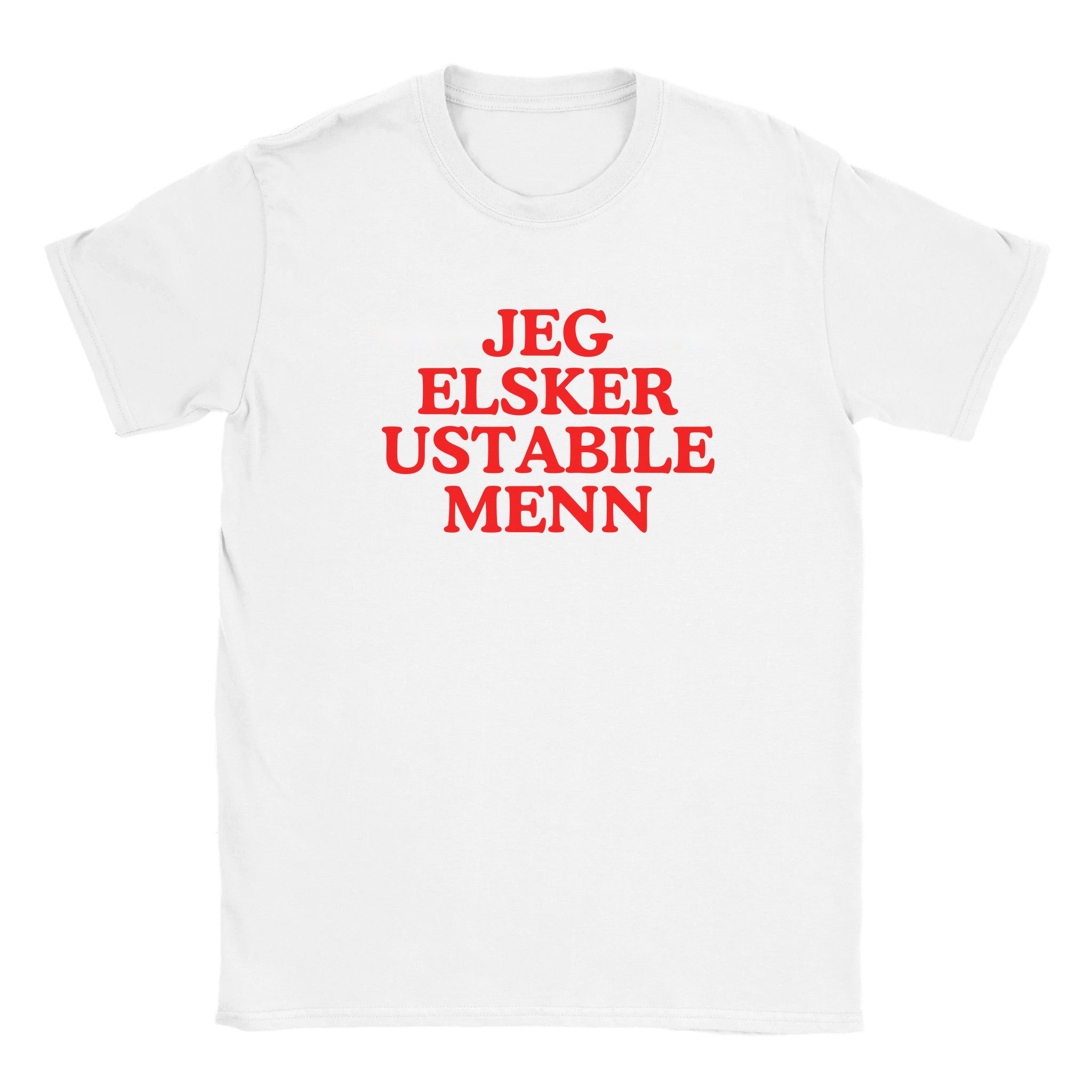Jeg elsker ustabile menn - Baby tee – White