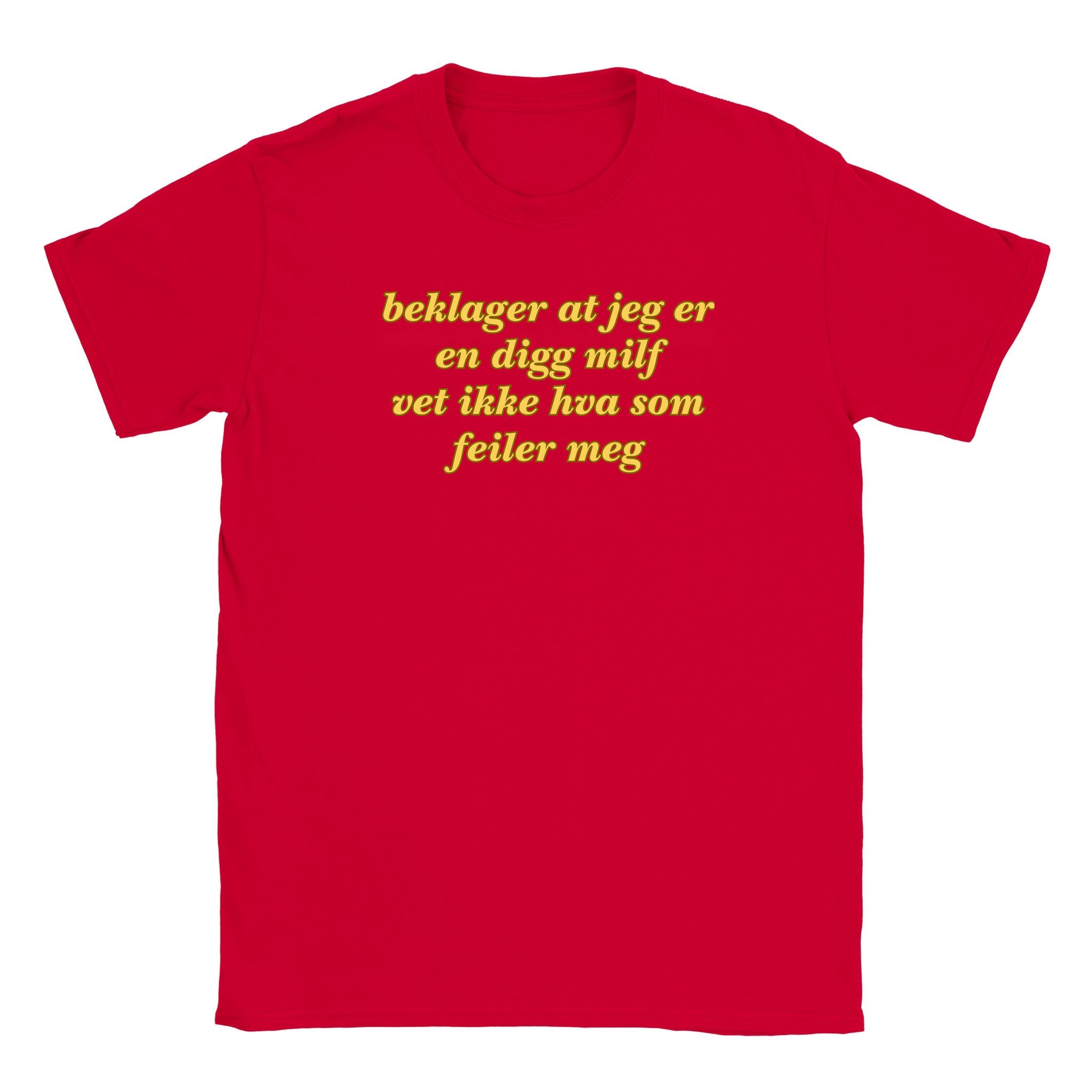 Beklager at jeg er en digg MILF vet ikke hva som feiler meg - Baby tee – Red