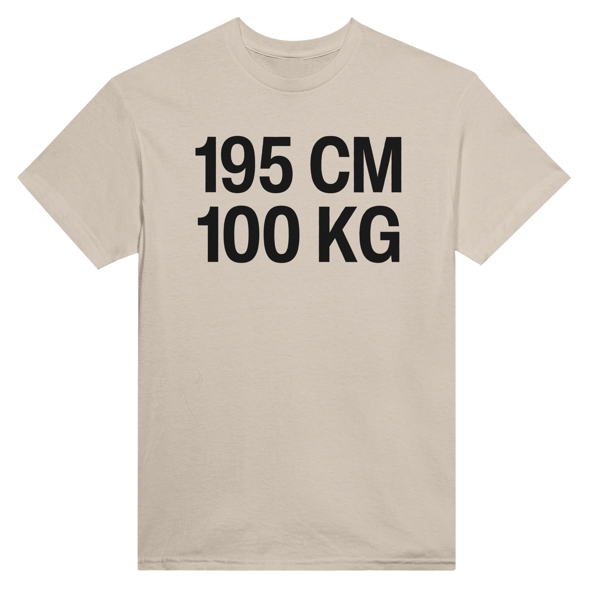 195cm 100kg – morsom t-skjorte fra Køddeklær